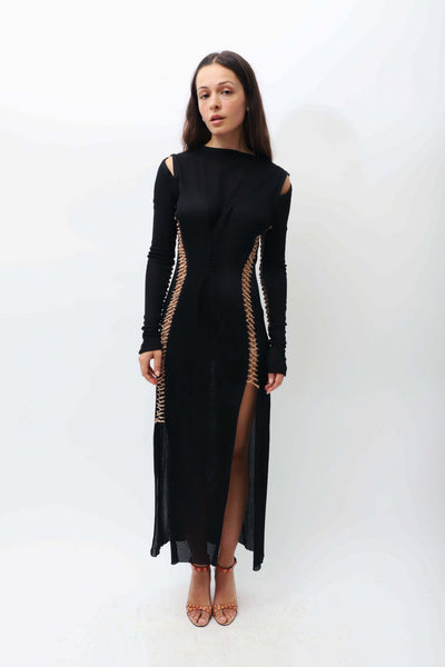 Alex Hadji ~ Black Trikko Long Dress | MAIMOUN M Alex Hadji ~ Black Trikko Long Dress | MAIMOUN M