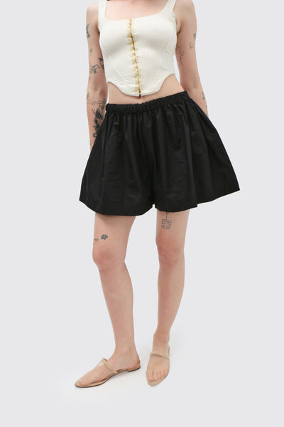 Baserange ~ Black Cable Shorts | MAIMOUN