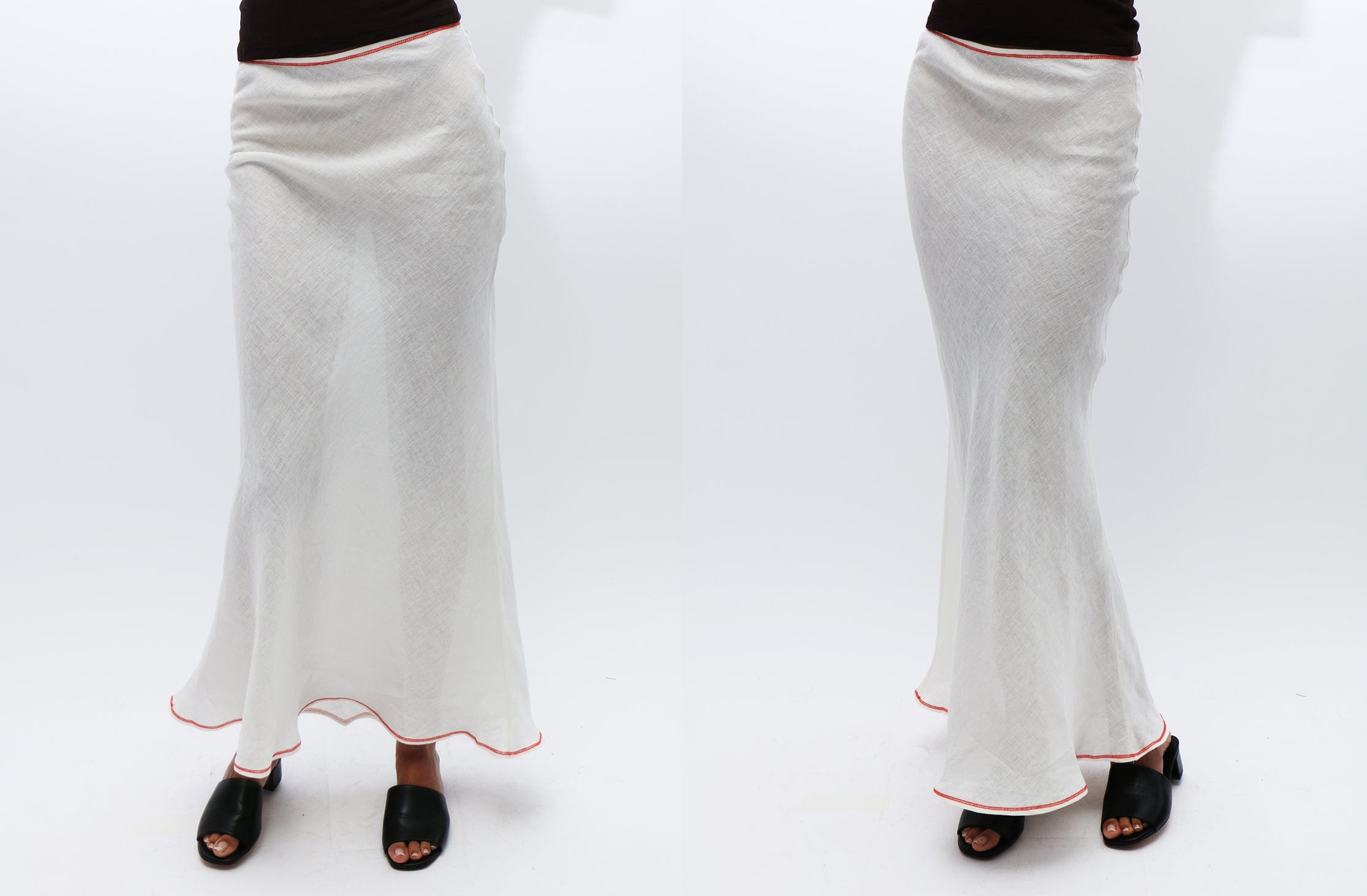 Maimoun Baserange Undyed Dydine Fitted Skirt