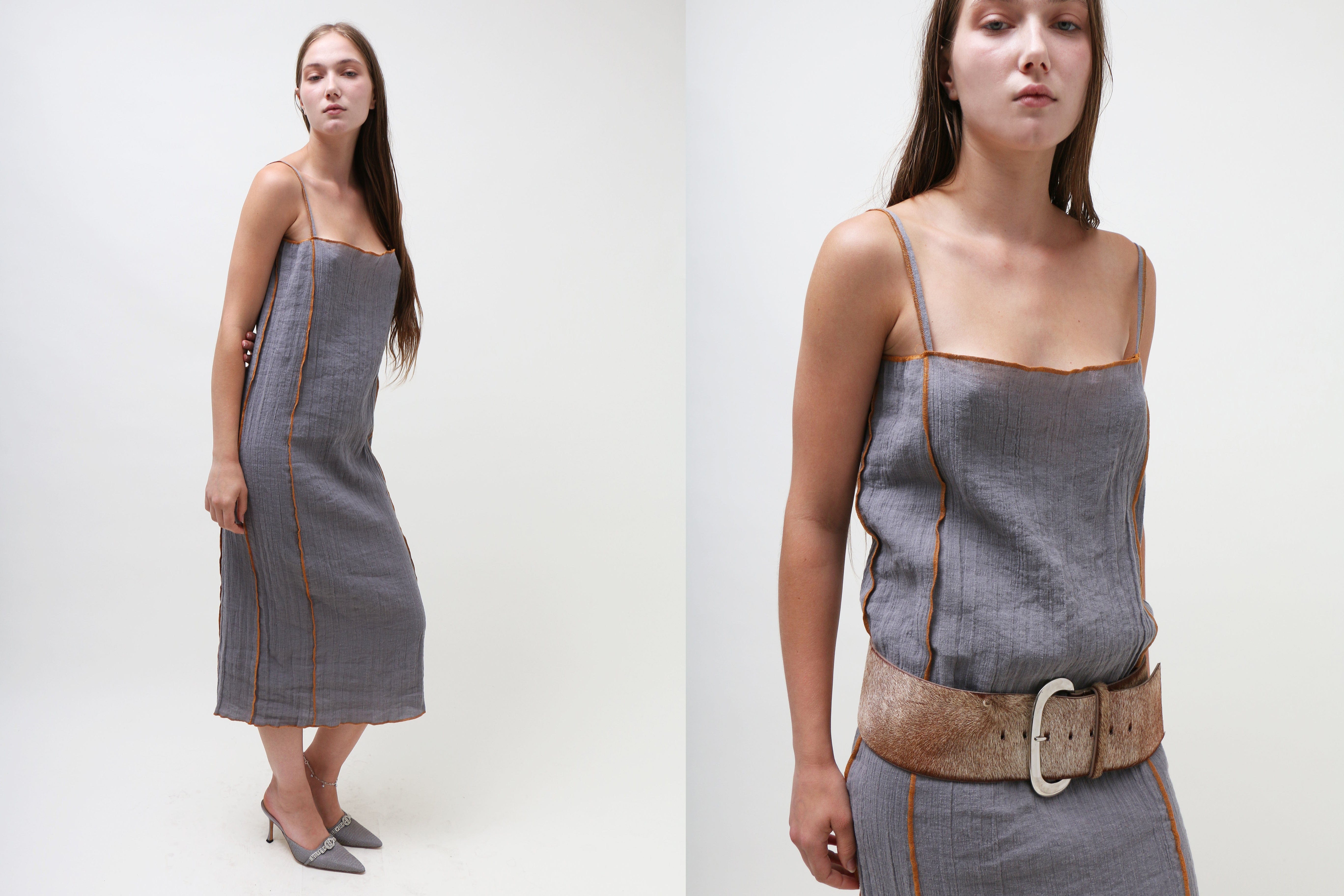 Maimoun Baserange Grey Shok Slip Dress