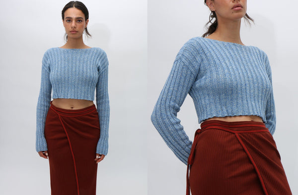 Baserange ~ Blue Macau Sweater | MAIMOUN