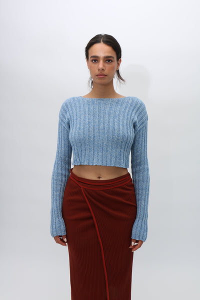 Baserange ~ Blue Macau Sweater | MAIMOUN