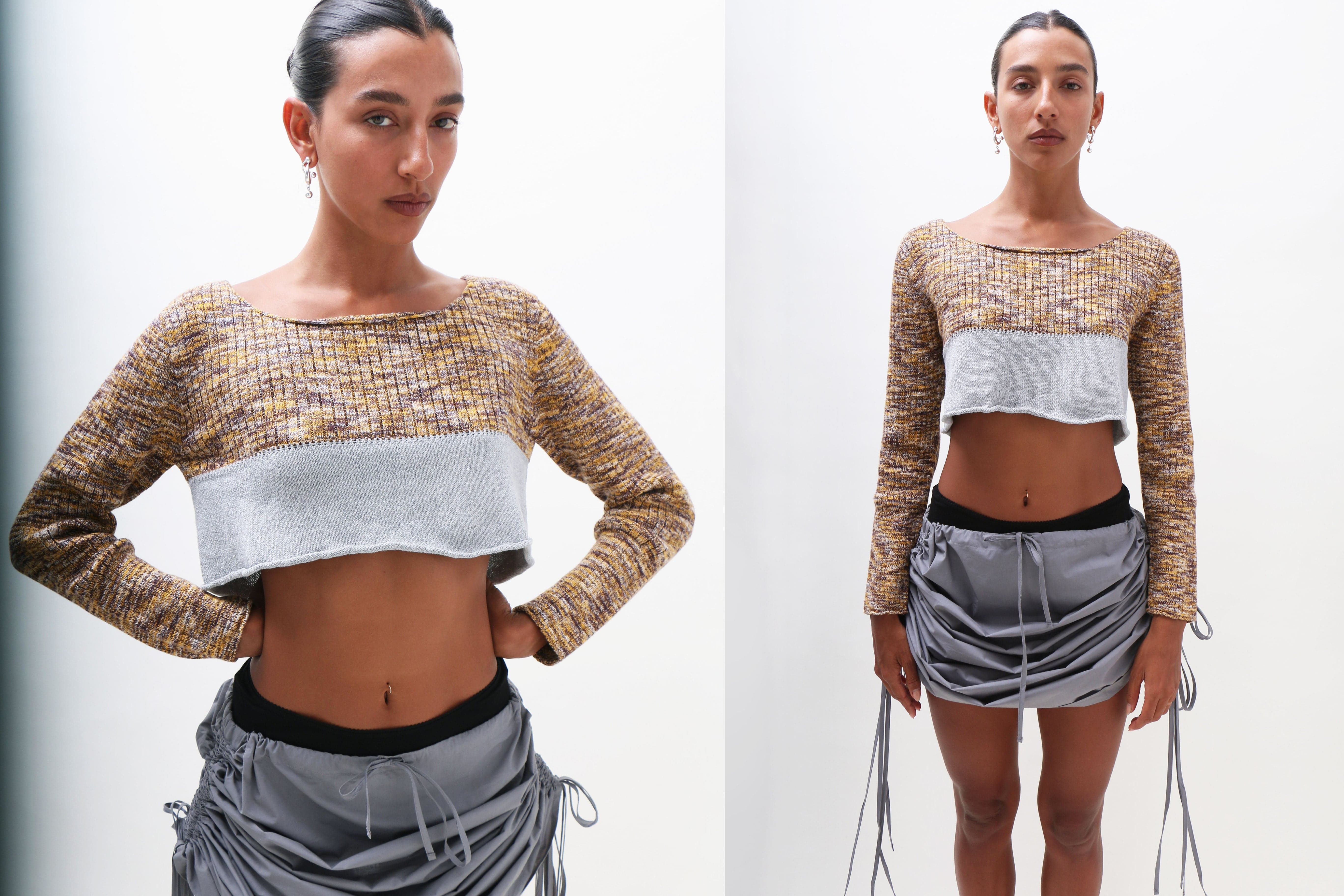 Maimoun Baserange Brown Melange Waste Sweater