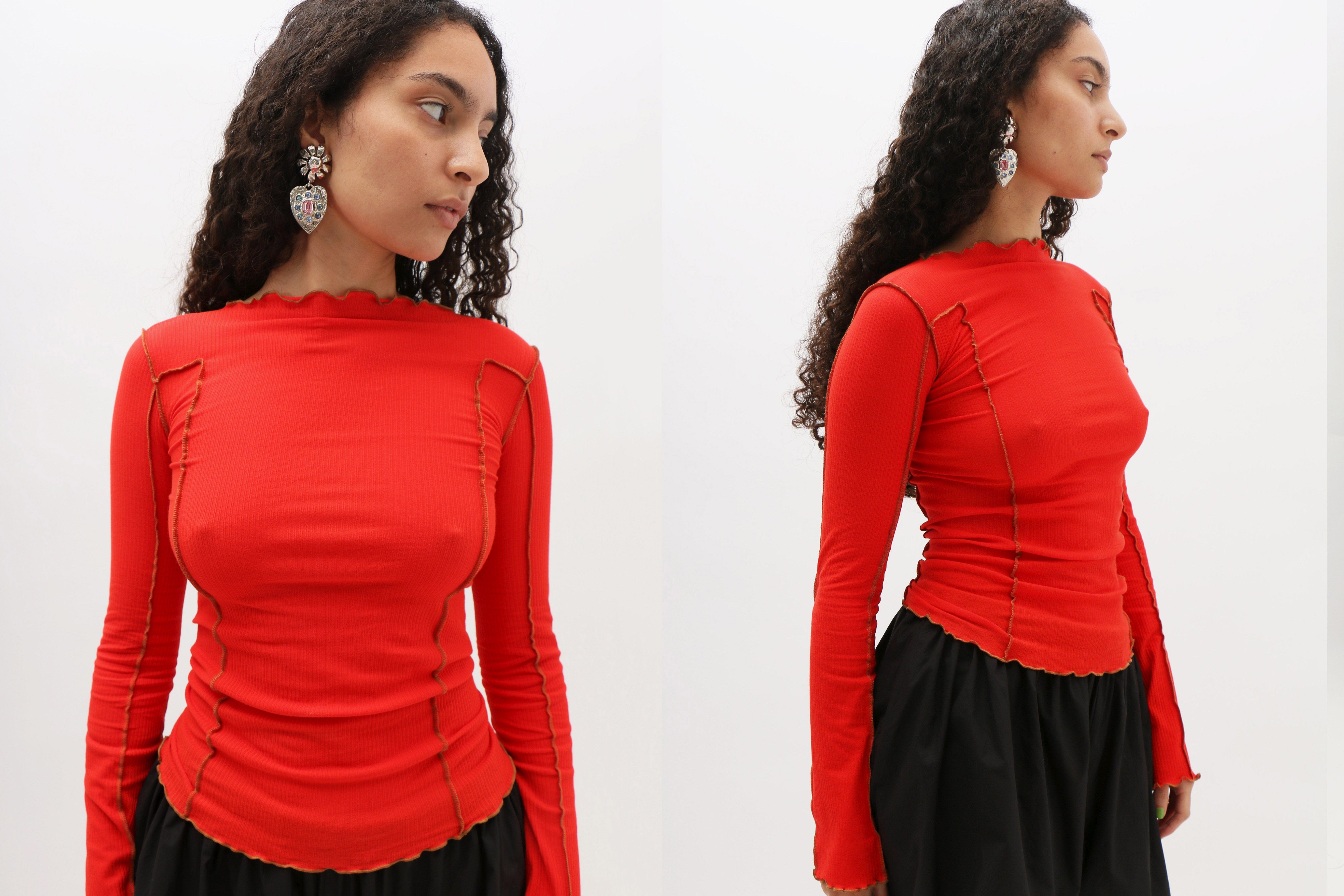 Maimoun Baserange Red Omato Long Sleeve