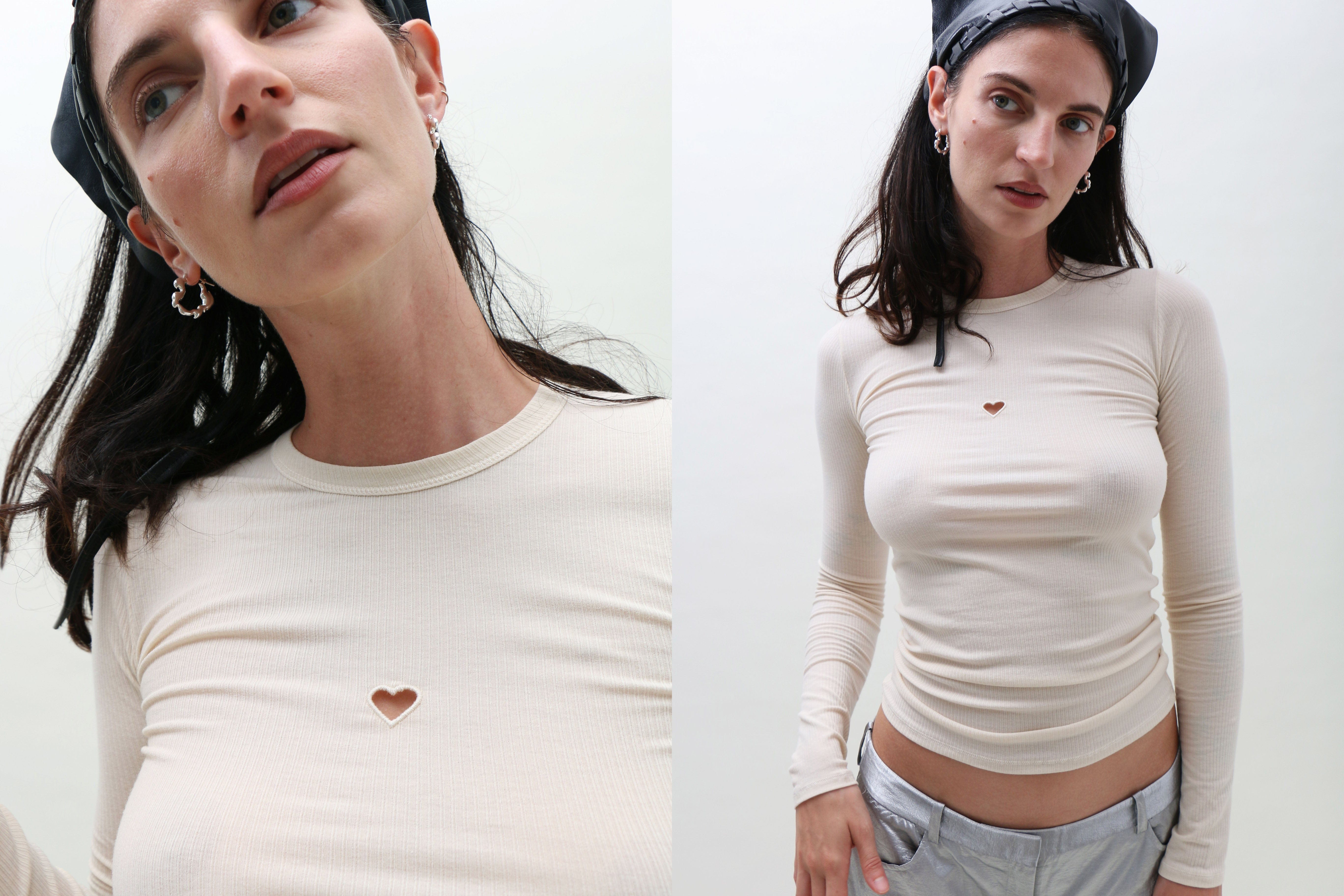 Maimoun Baserange Undyed Heart Long Sleeve