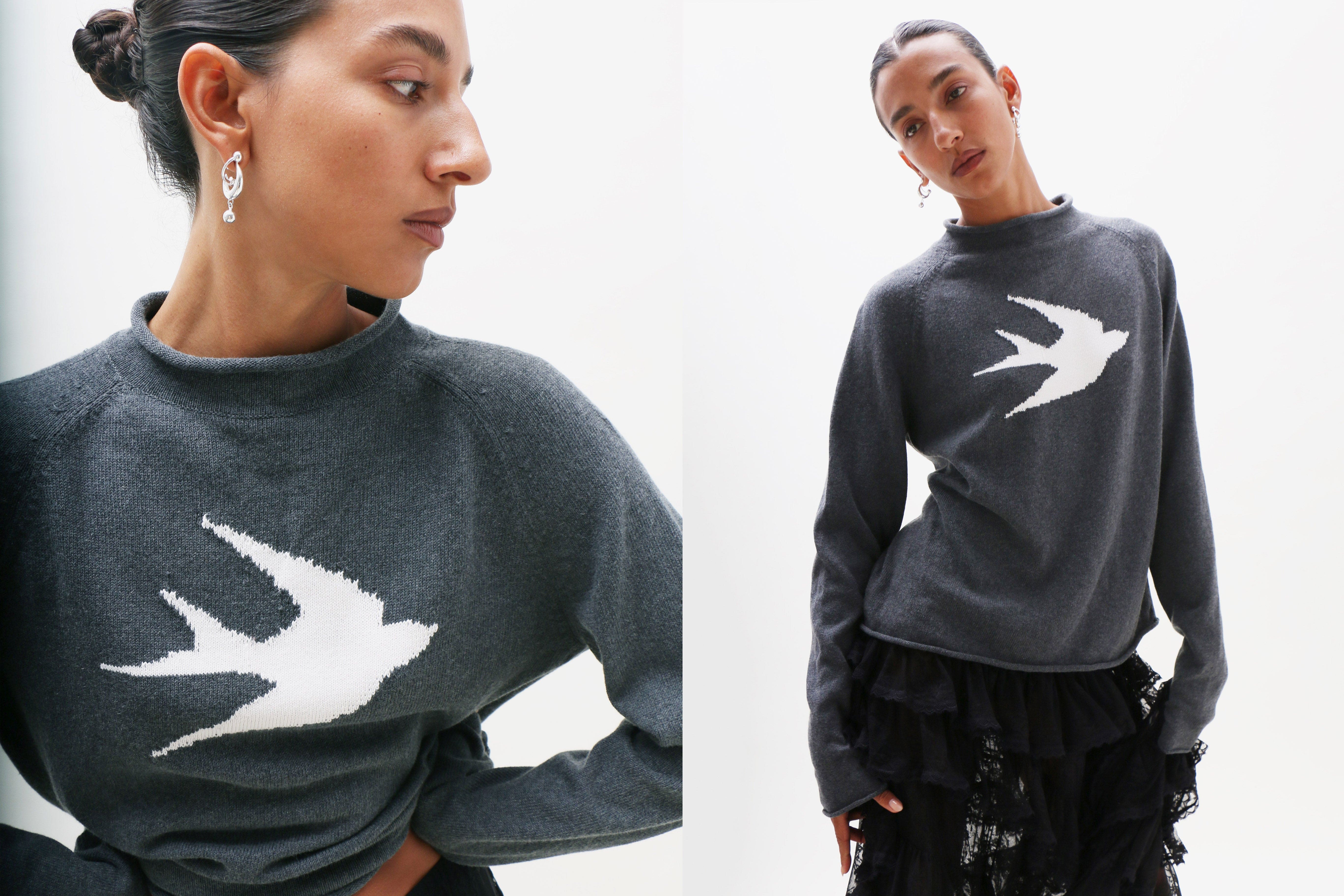 Maimoun Camille Zacky Charcoal Swallow Sweater