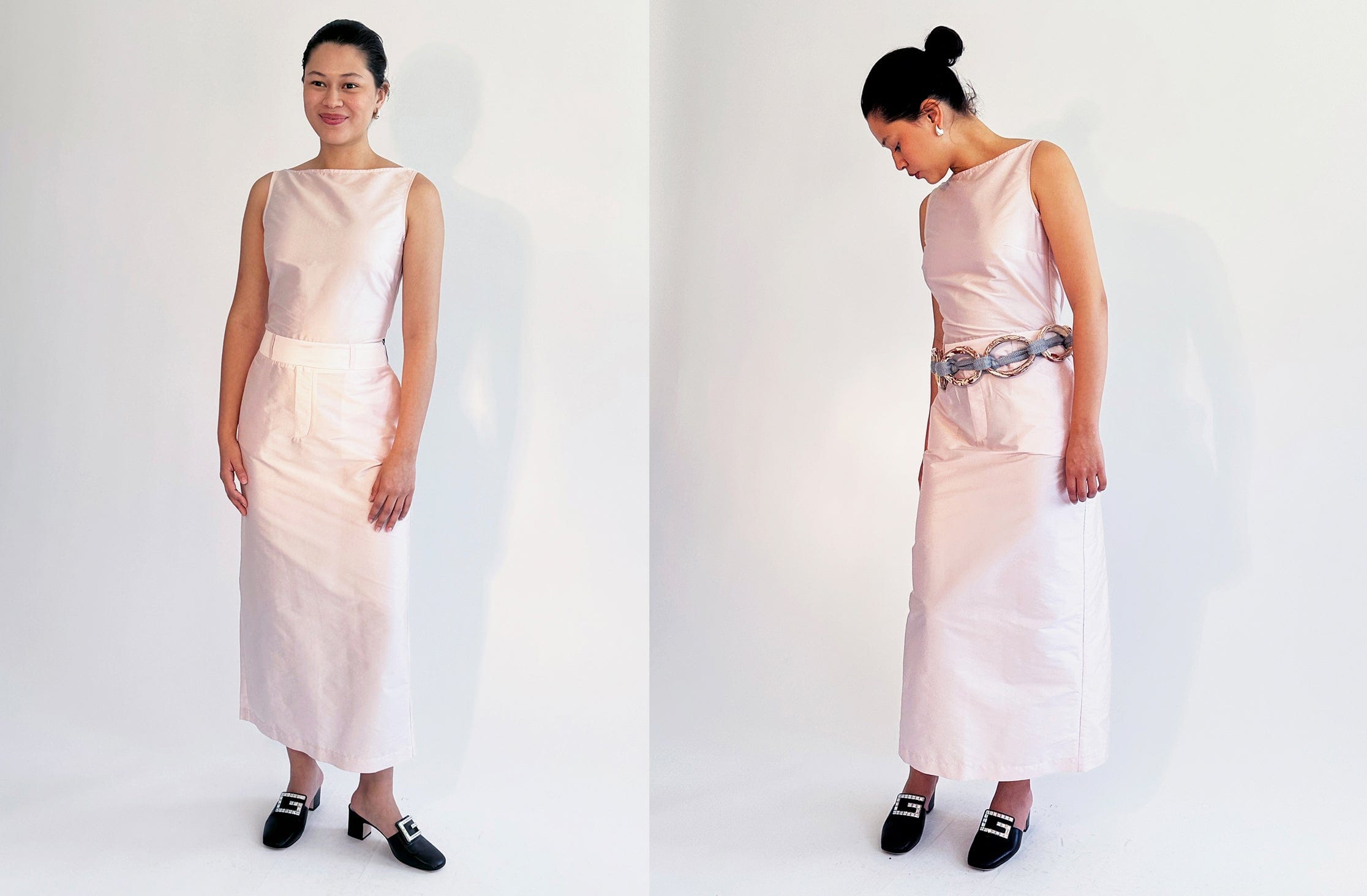 Maimoun Coming of Age Soft Pink Long Loop Dress