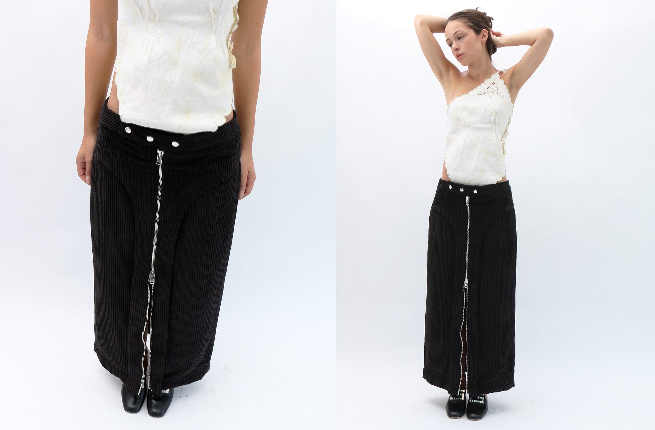 Maimoun Eckhaus Latta Cord Zip Skirt