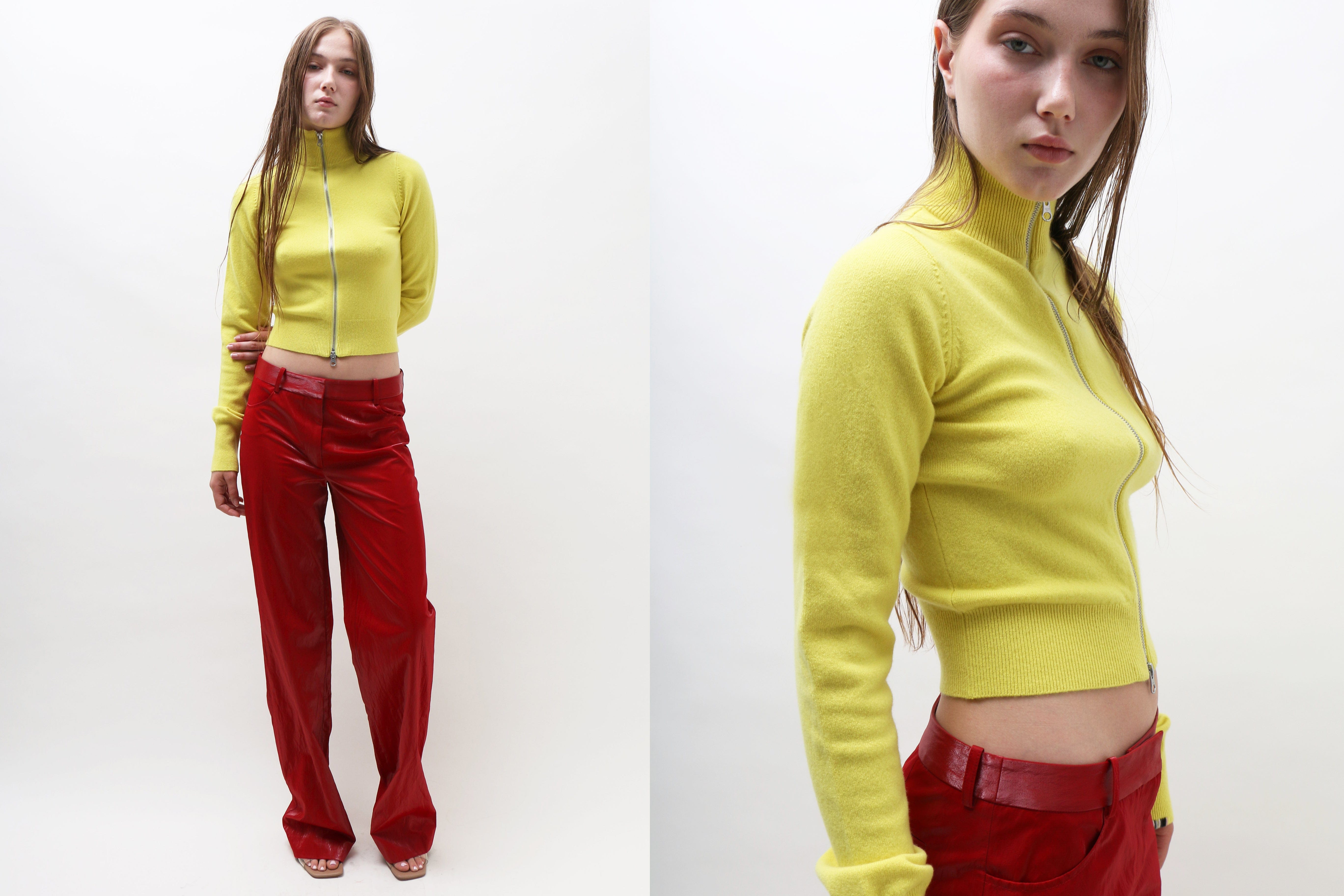 Maimoun Extreme Cashmere Sunny n°302 Lemon Zip Cardigan