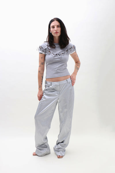 Glumkimberly ~ Gray Bow T-Shirt | MAIMOUN Glumkimberly ~ Gray Bow T-Shirt | MAIMOUN