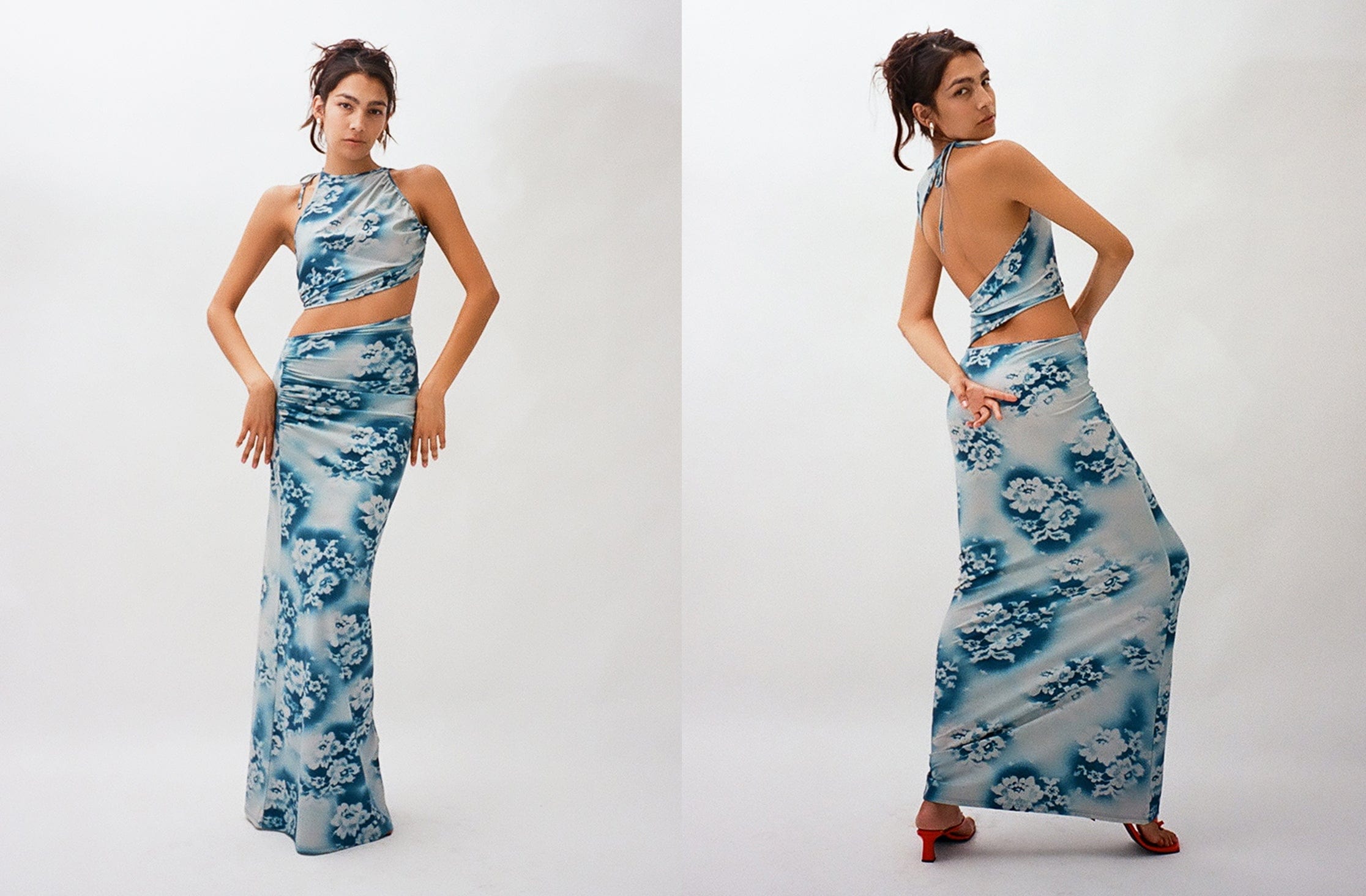 Maimoun Ioannes Spray Lace Spiral Dress