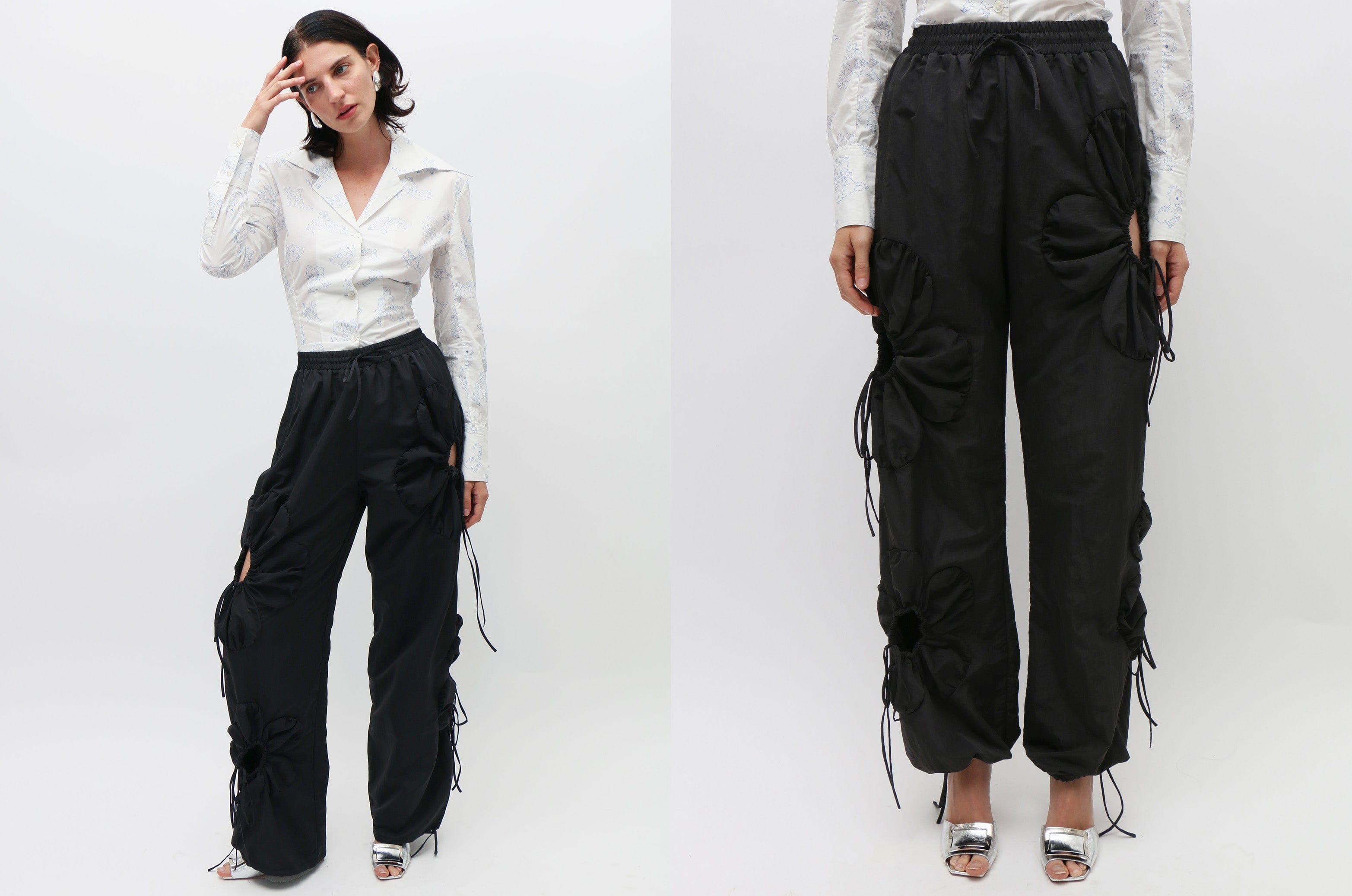 Maimoun J.Kim Black Flower Pants