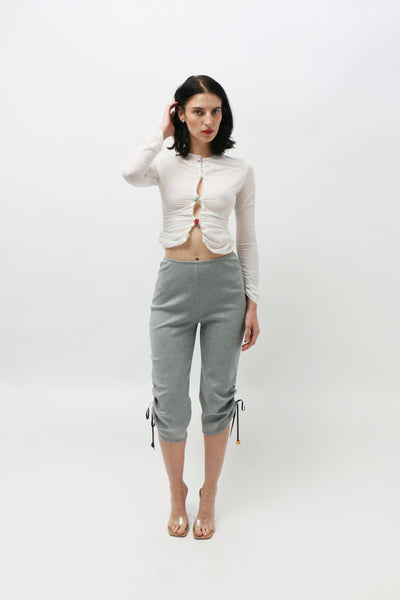 Extra Soft Fuzzy Knit Cami Top and Cardigan Set in Cream