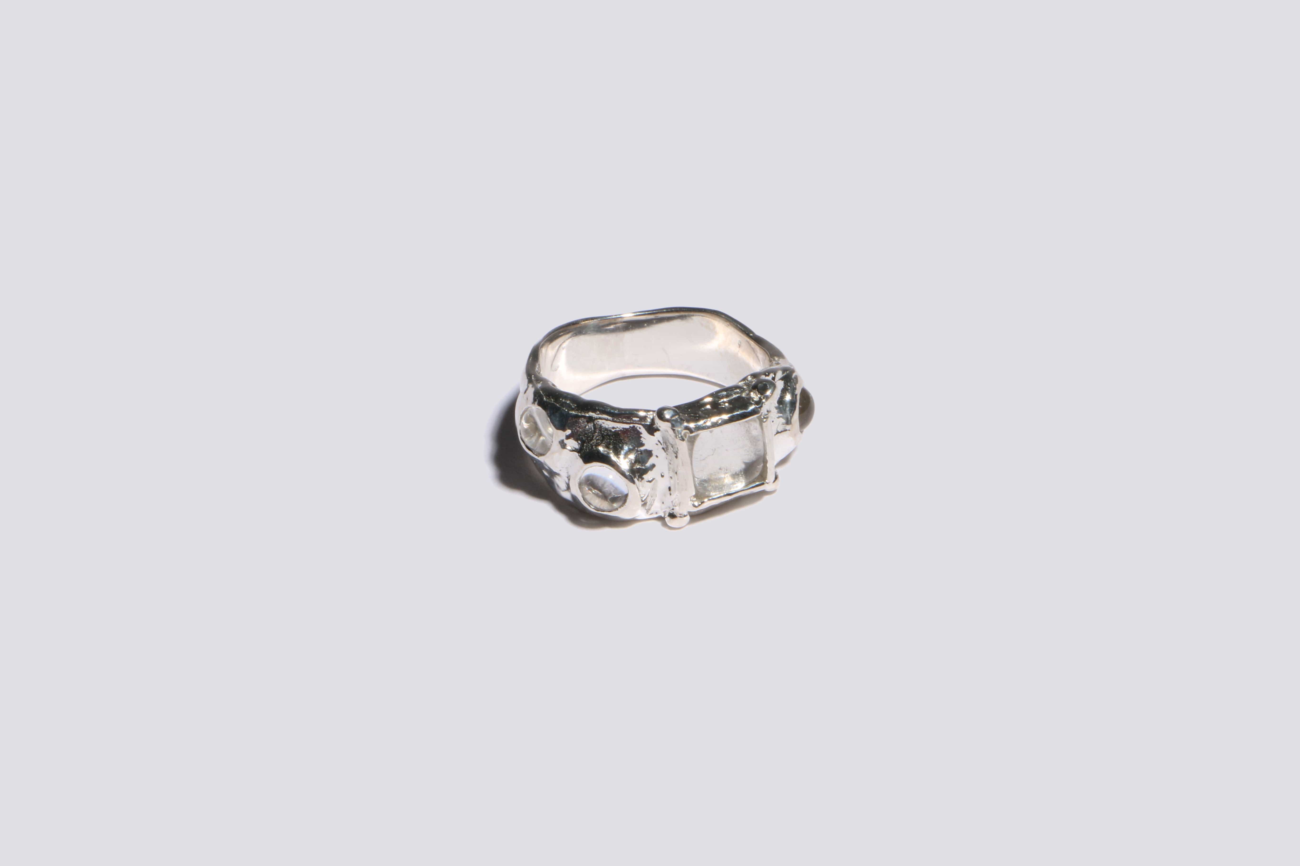 Maimoun Mondo Mondo Silver Suede Ring