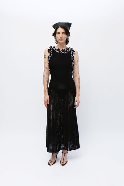 matin crochet dress Net Mini Dress