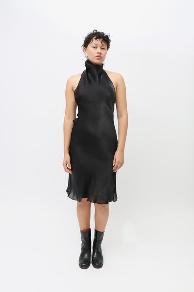 Priscavera ~ Black Low Back Halter Dress | MAIMOUN L Priscavera ~ Black Low Back Halter Dress | MAIMOUN L