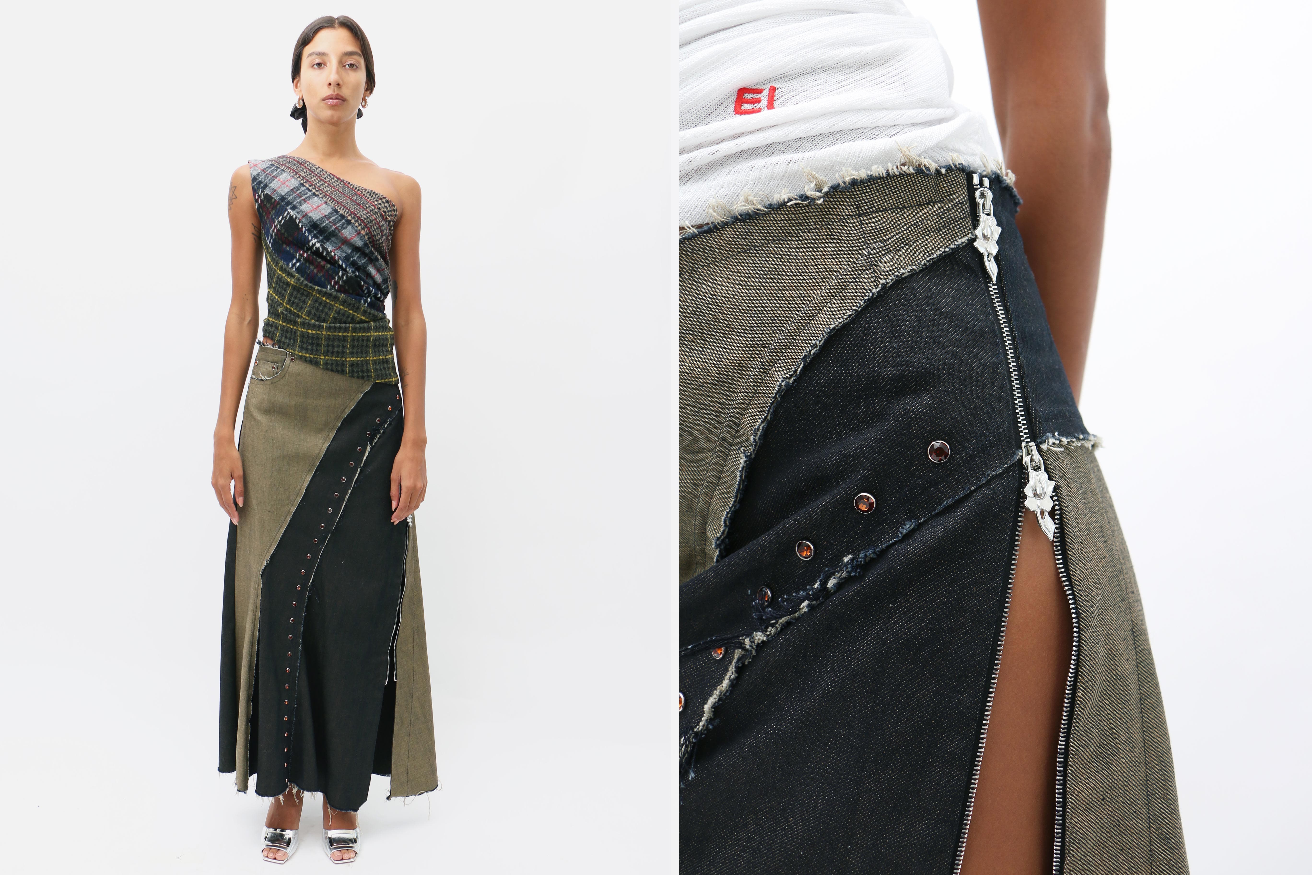 Maimoun Rave Review Amber Hild Denim Skirt