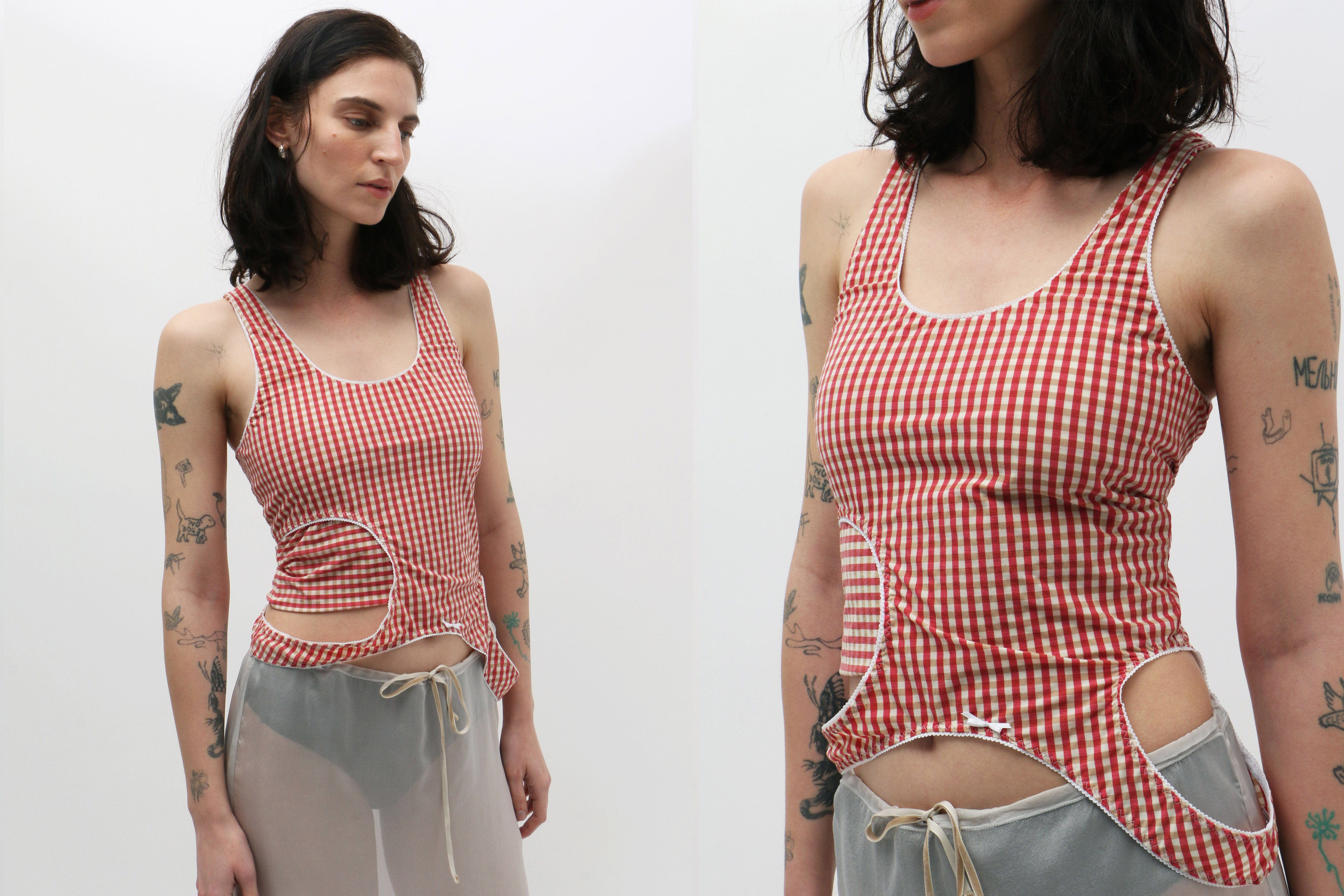 Maimoun Rave Review Gingham Giesela Layer Tank