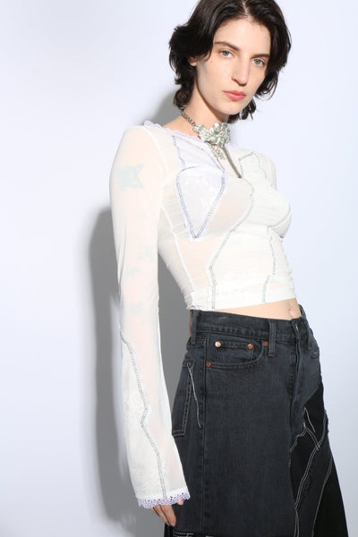 Rave Review ~ Honey White Long Sleeve T-Shirt | MAIMOUN
