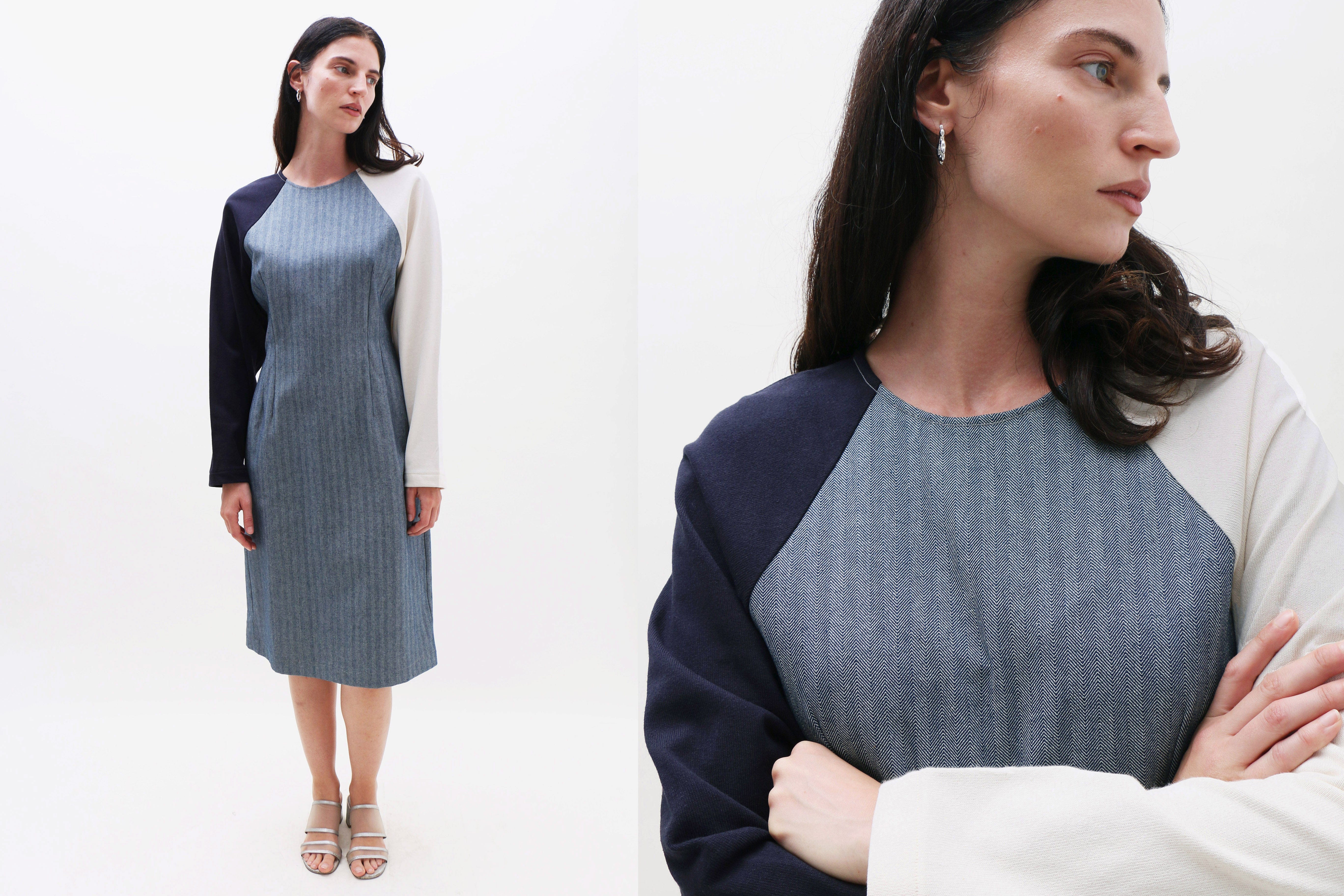 Maimoun SC103 Herringbone Messenger Dress