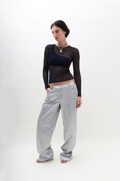 Navy Tulle Top – MAIMOUN