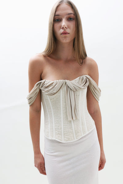 Sylvi Sundkler - Creme Shrunken Corset | MAIMOUN