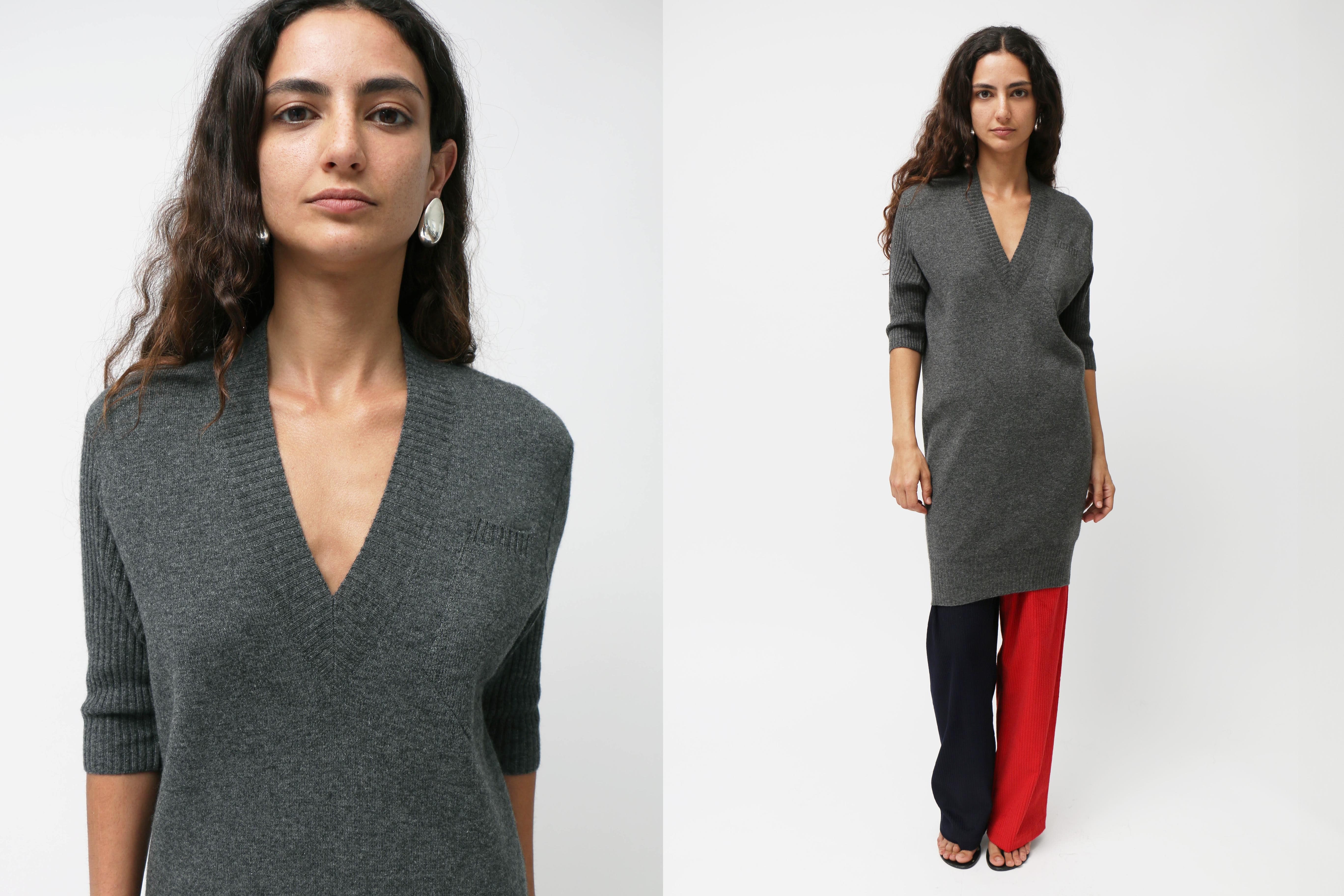 Maimoun Talia Byre Grey Cashmere Dress