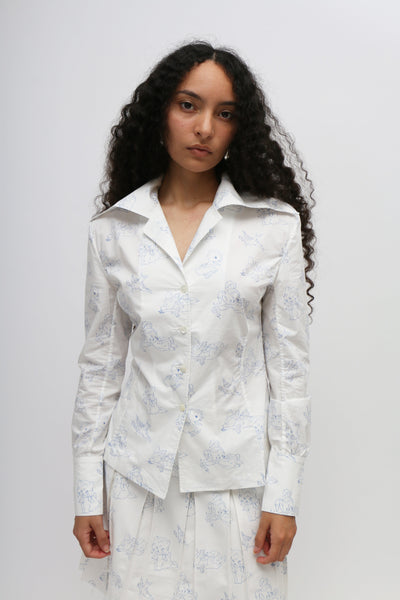 Yuhan Wang ~ Animal Print Blouse | MAIMOUN