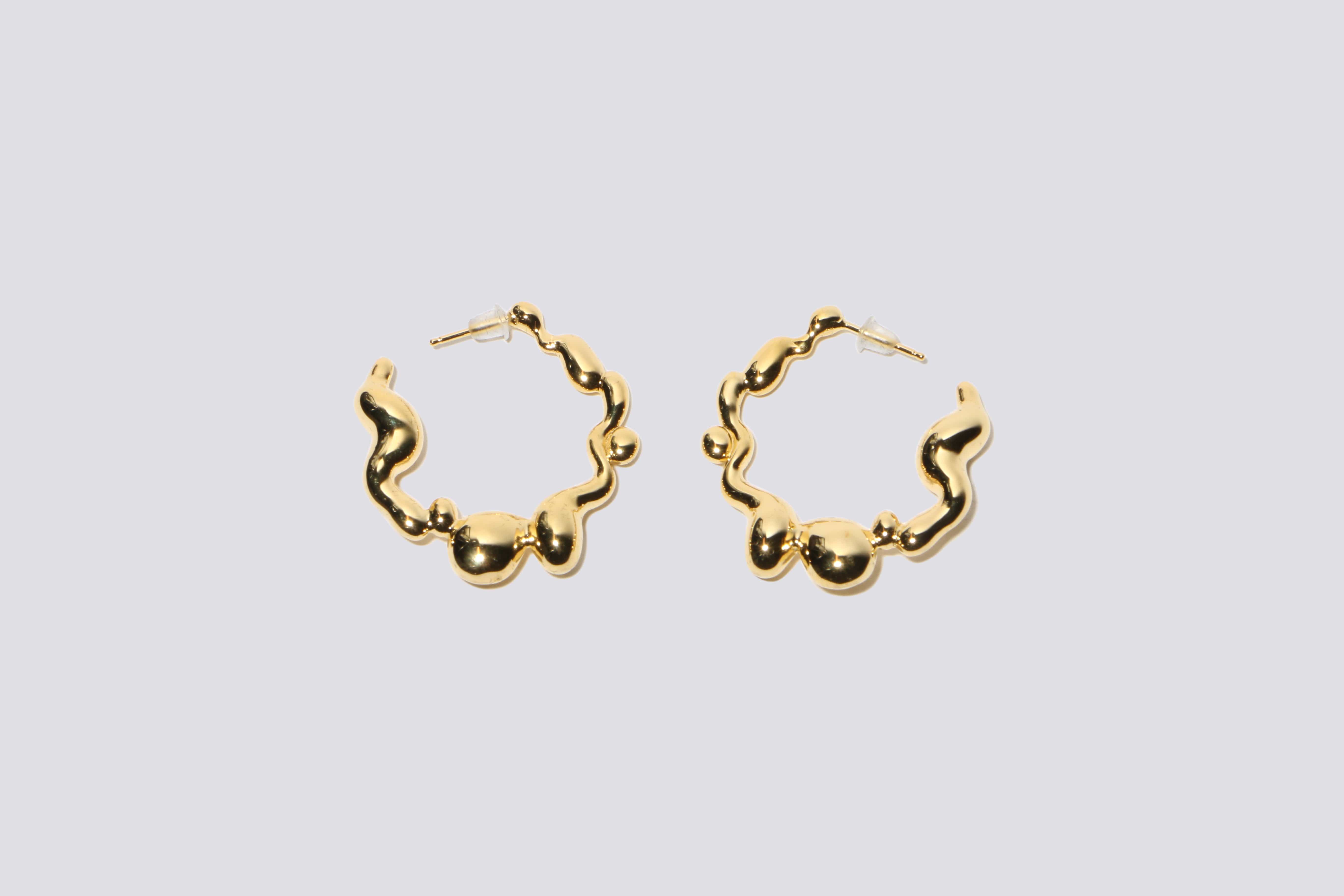 Maimoun Hannah Jewett Gold Puddle Play Earrings