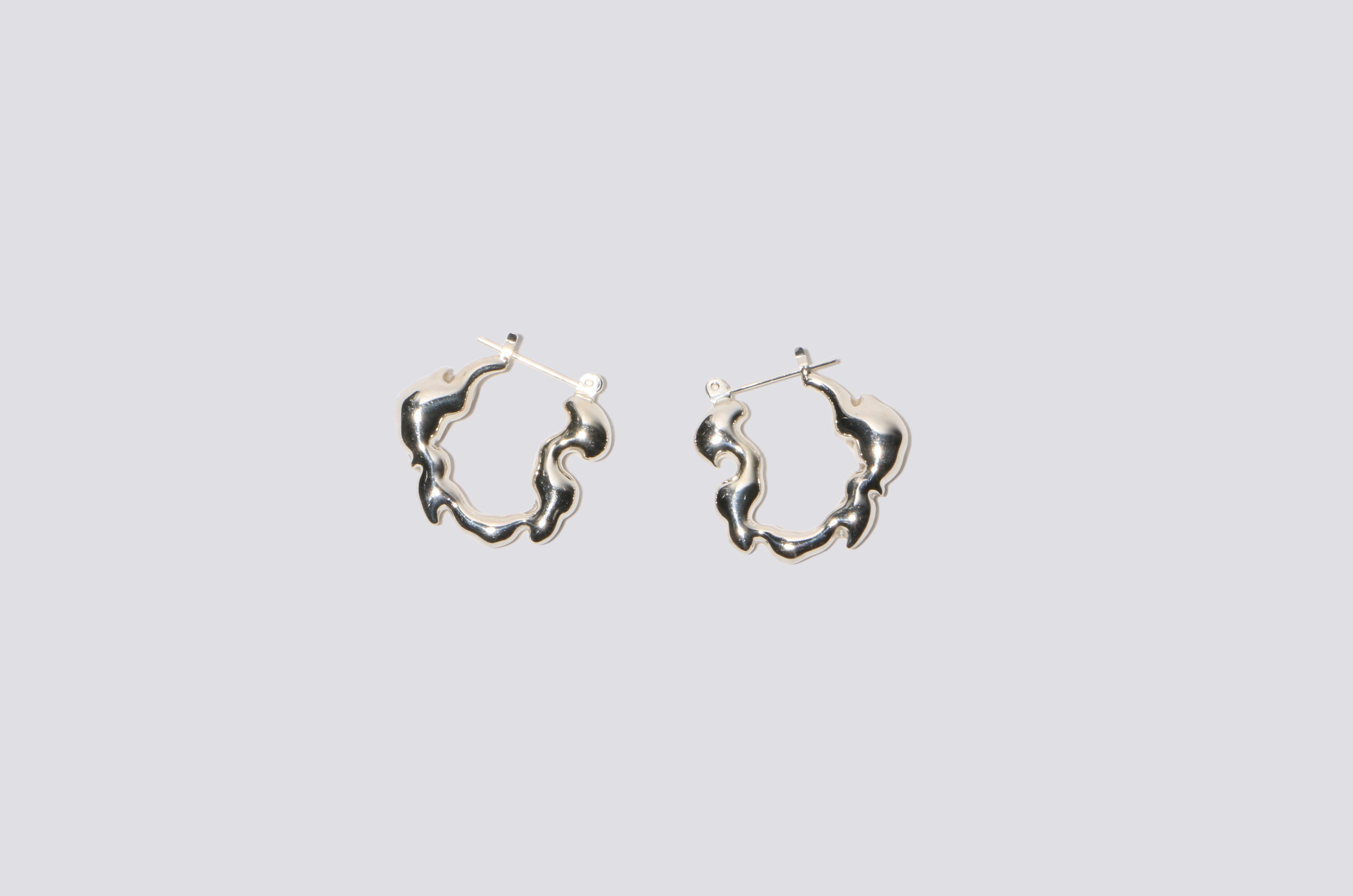 Maimoun Hannah Jewett Silver Mutant Cloud Earrings