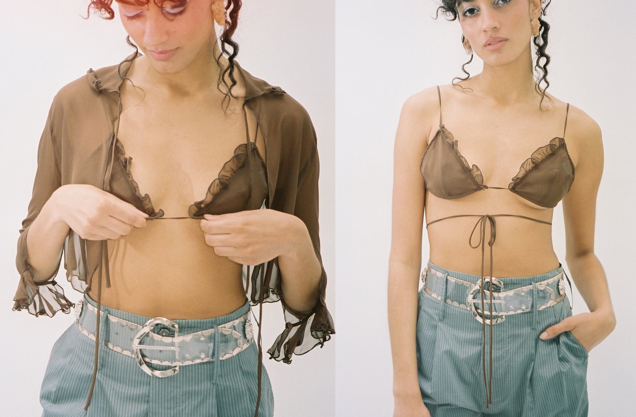 Maimoun Maryam Nassir Zadeh Bronze Cadallic Bra