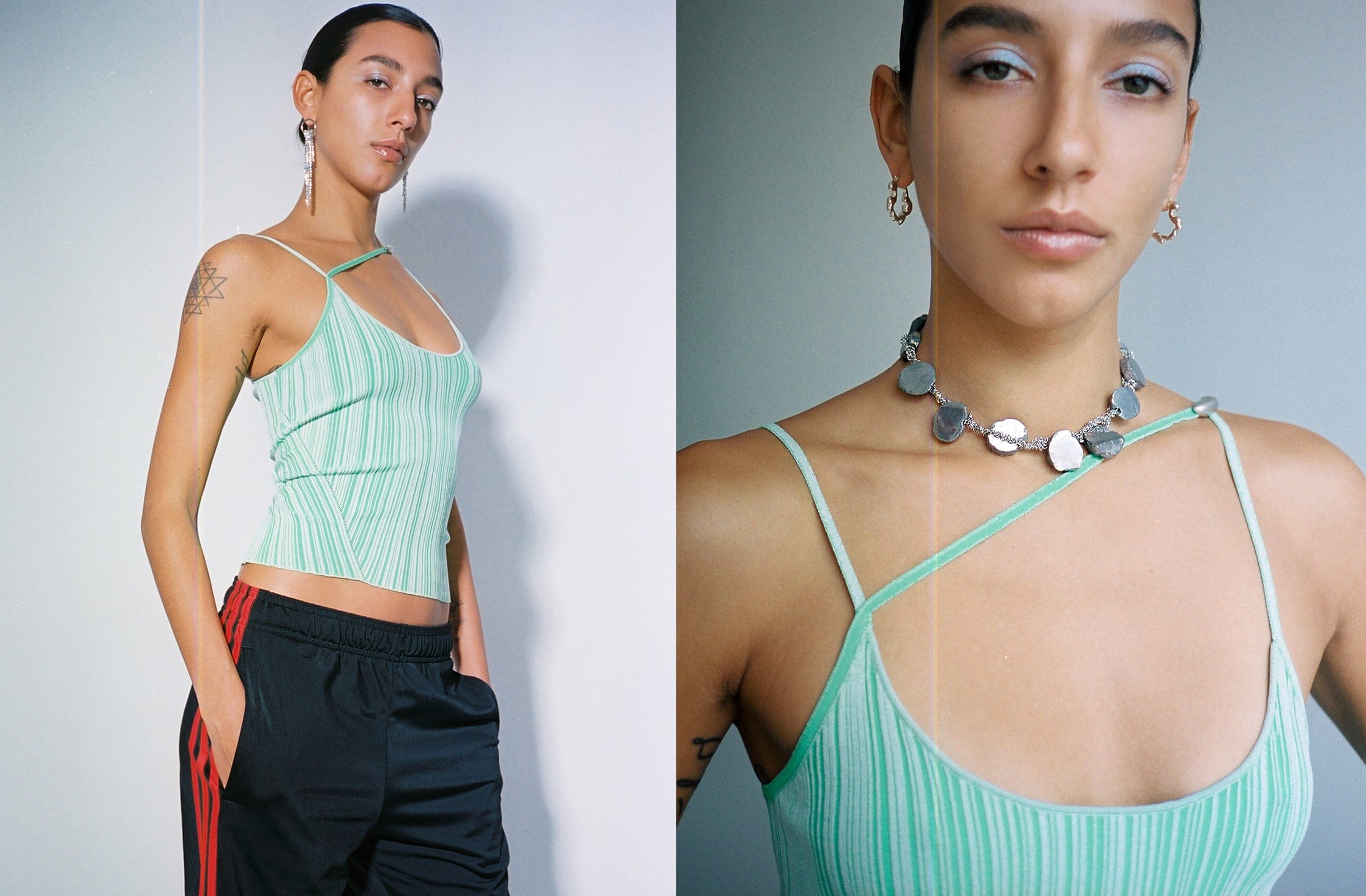 Maimoun Paris Georgia Green Asymmetric Singlet