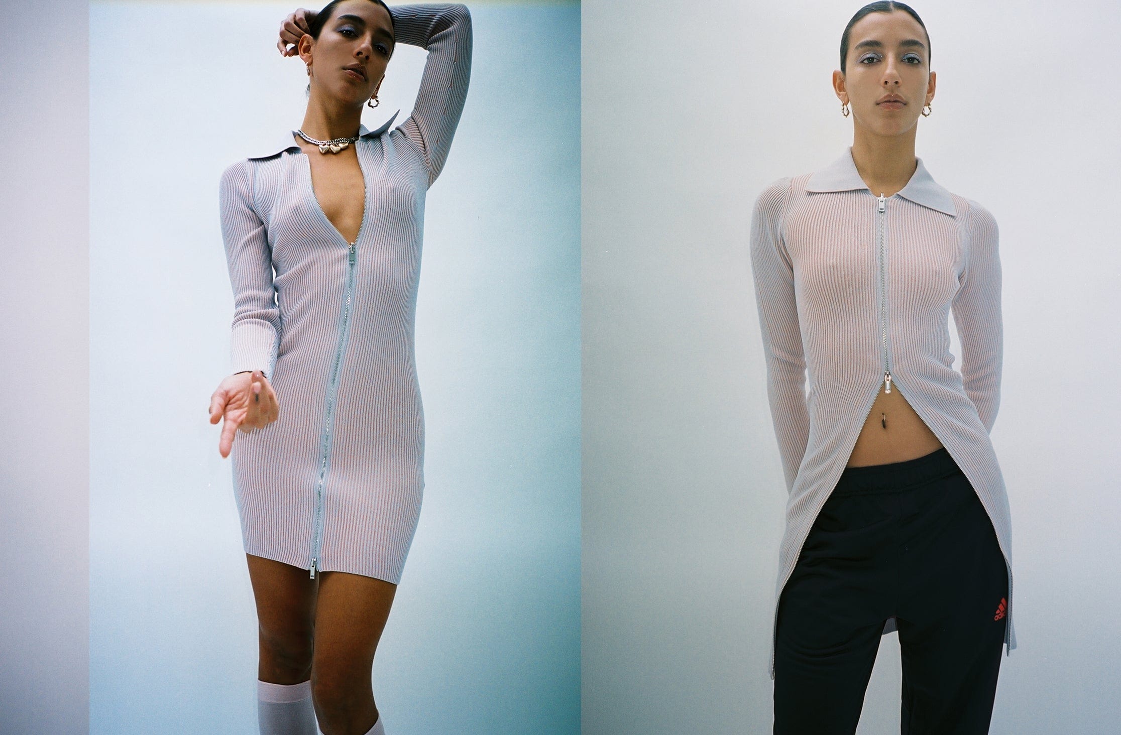 Maimoun Paris Georgia Salmon Zip Polo Dress