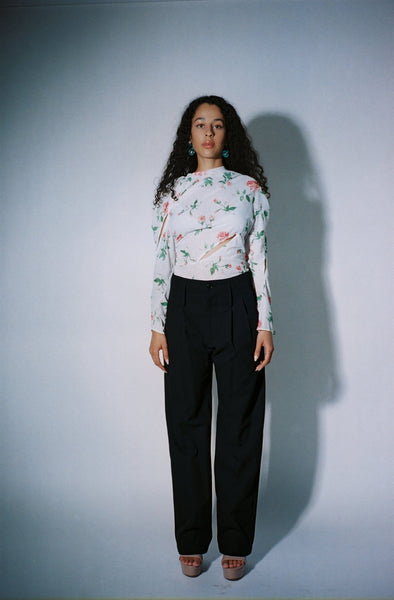 トップス yuhan wang floral ballet top Yuhan Wang ~ Floral Jacquard Top | MAIMOUN