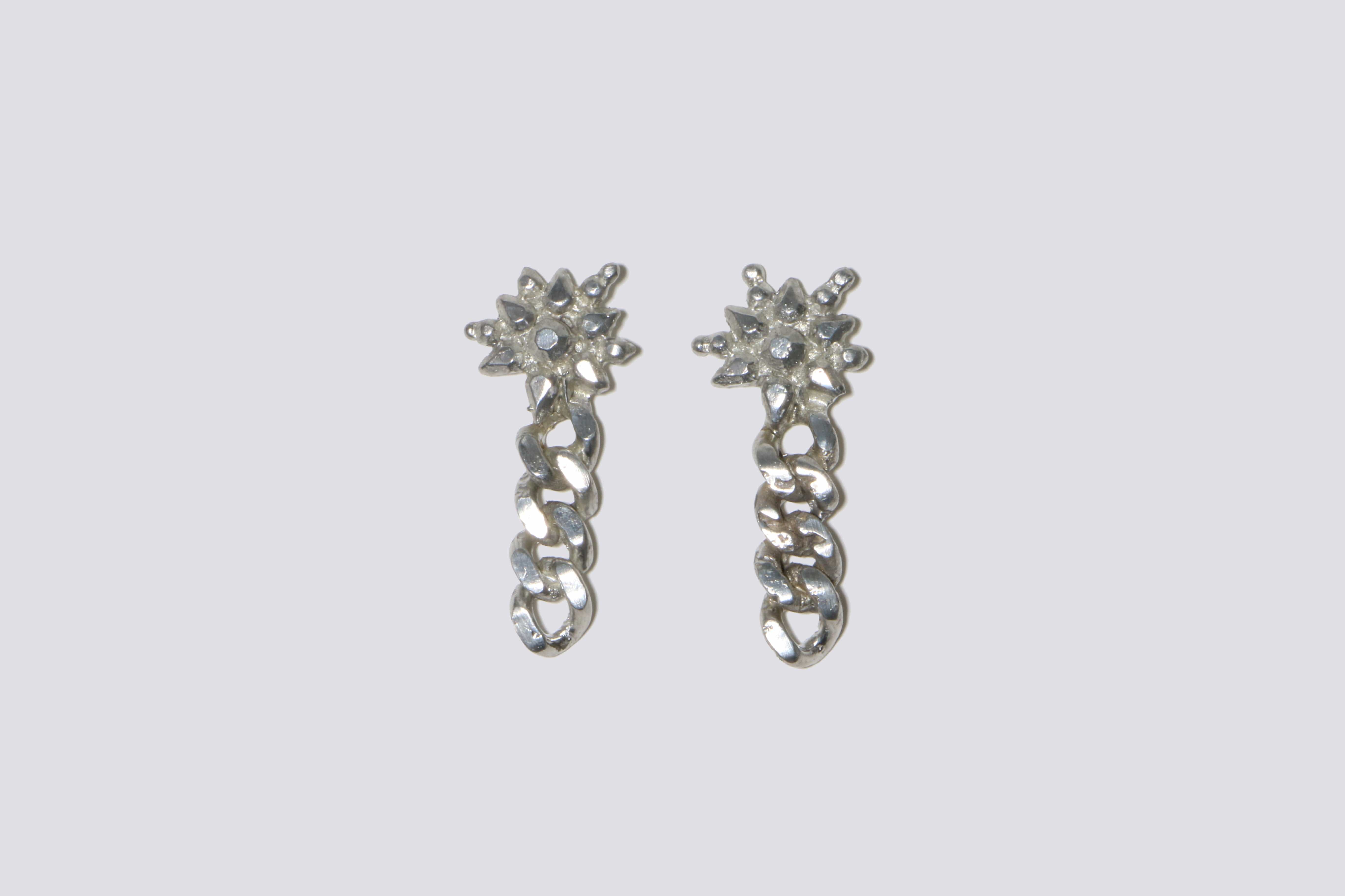 Maimoun Alizee Quitman Chaine Fleur Earrings