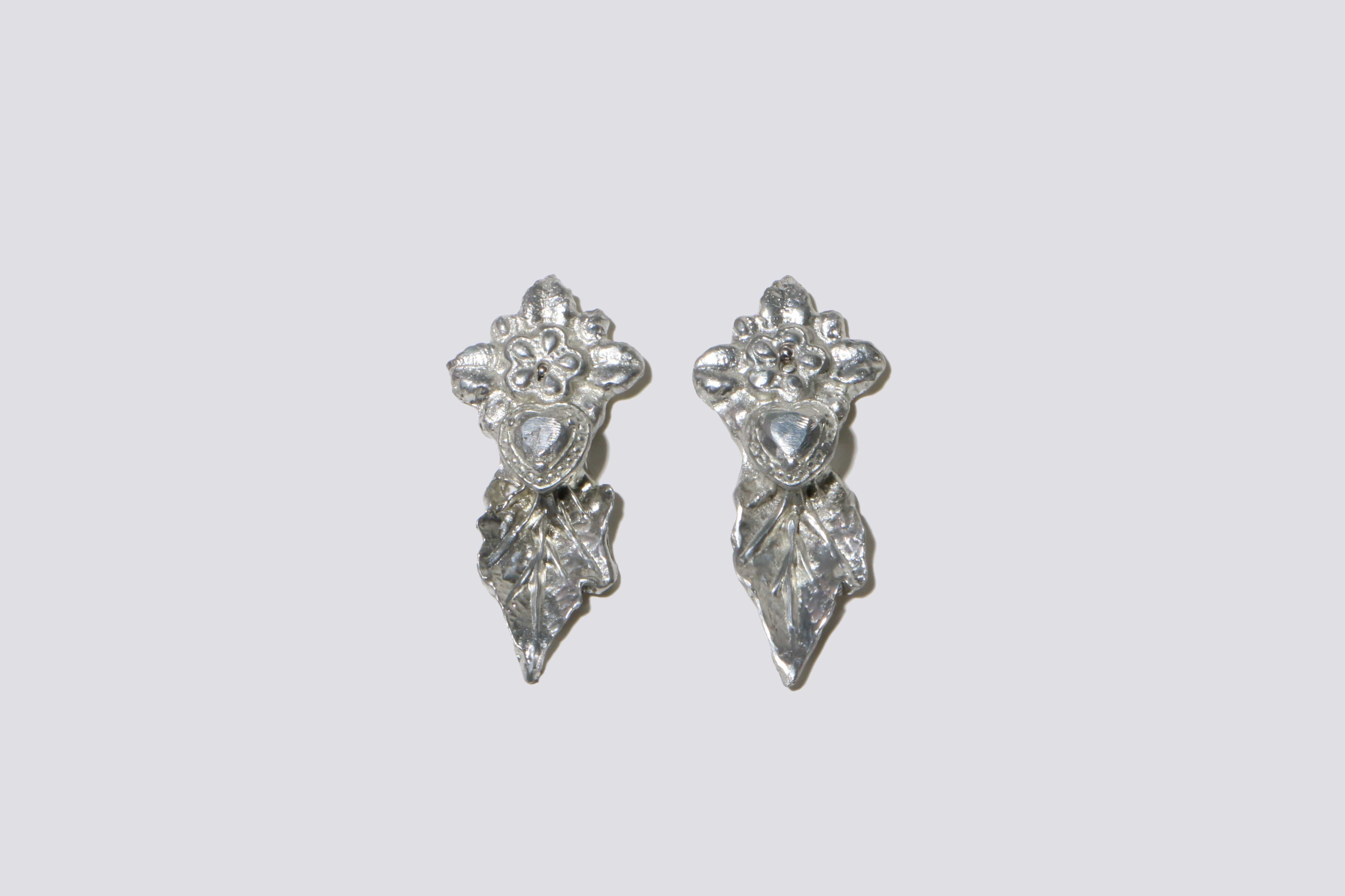 Maimoun Alizee Quitman Coeur Fleur Earrings