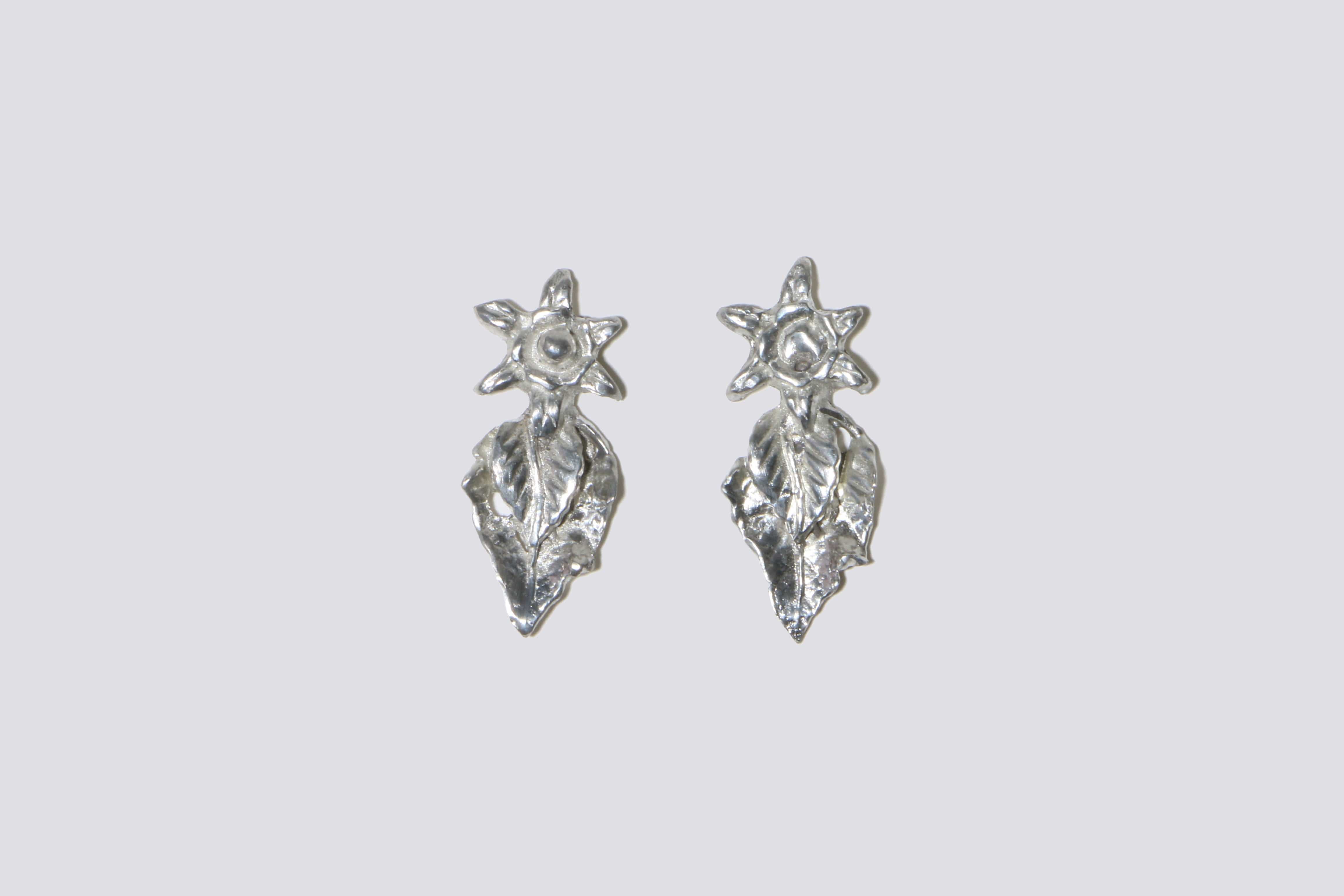 Maimoun Alizee Quitman Feuille Fleur Earrings