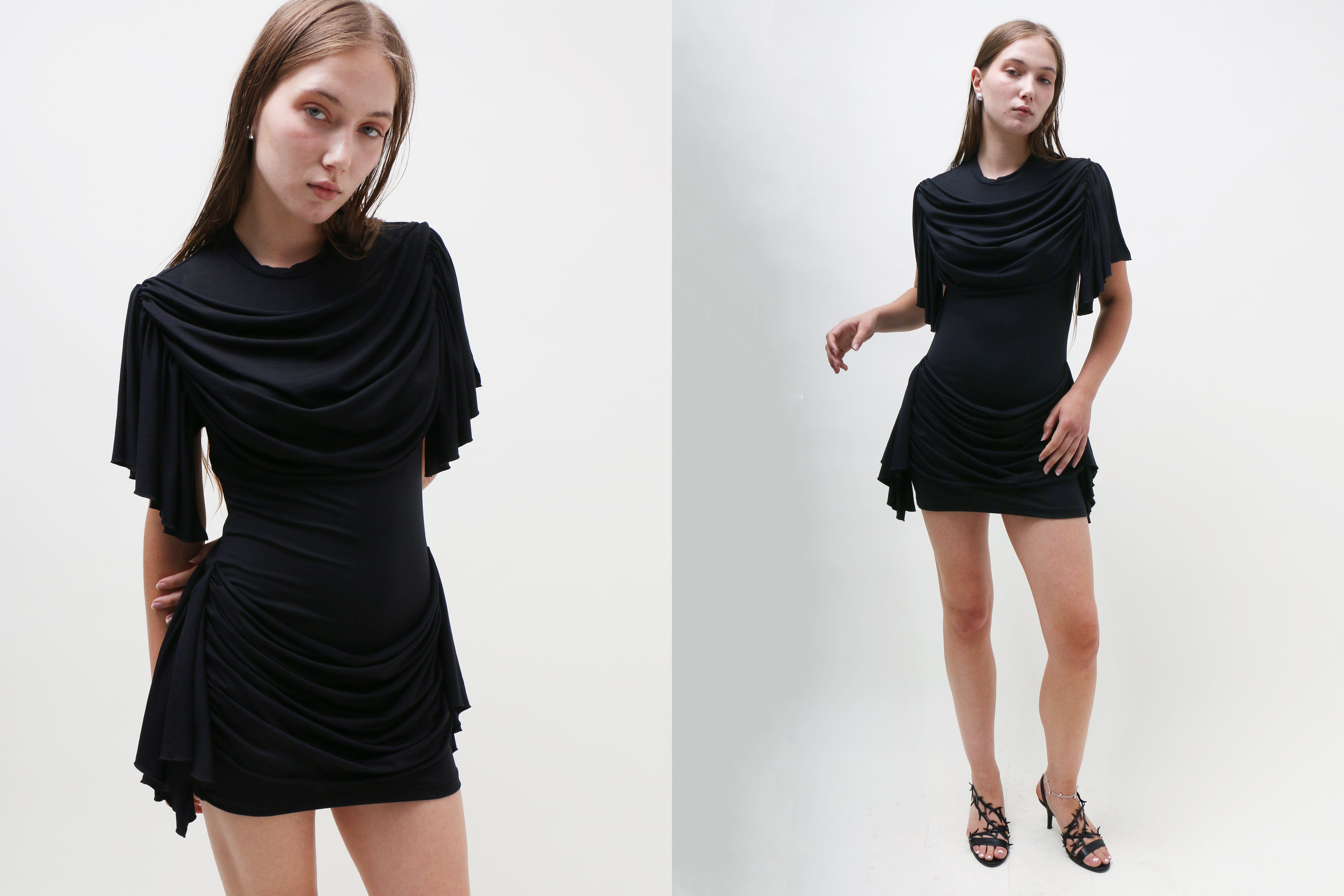 Maimoun Anne Isabella Dosania Drape Dress