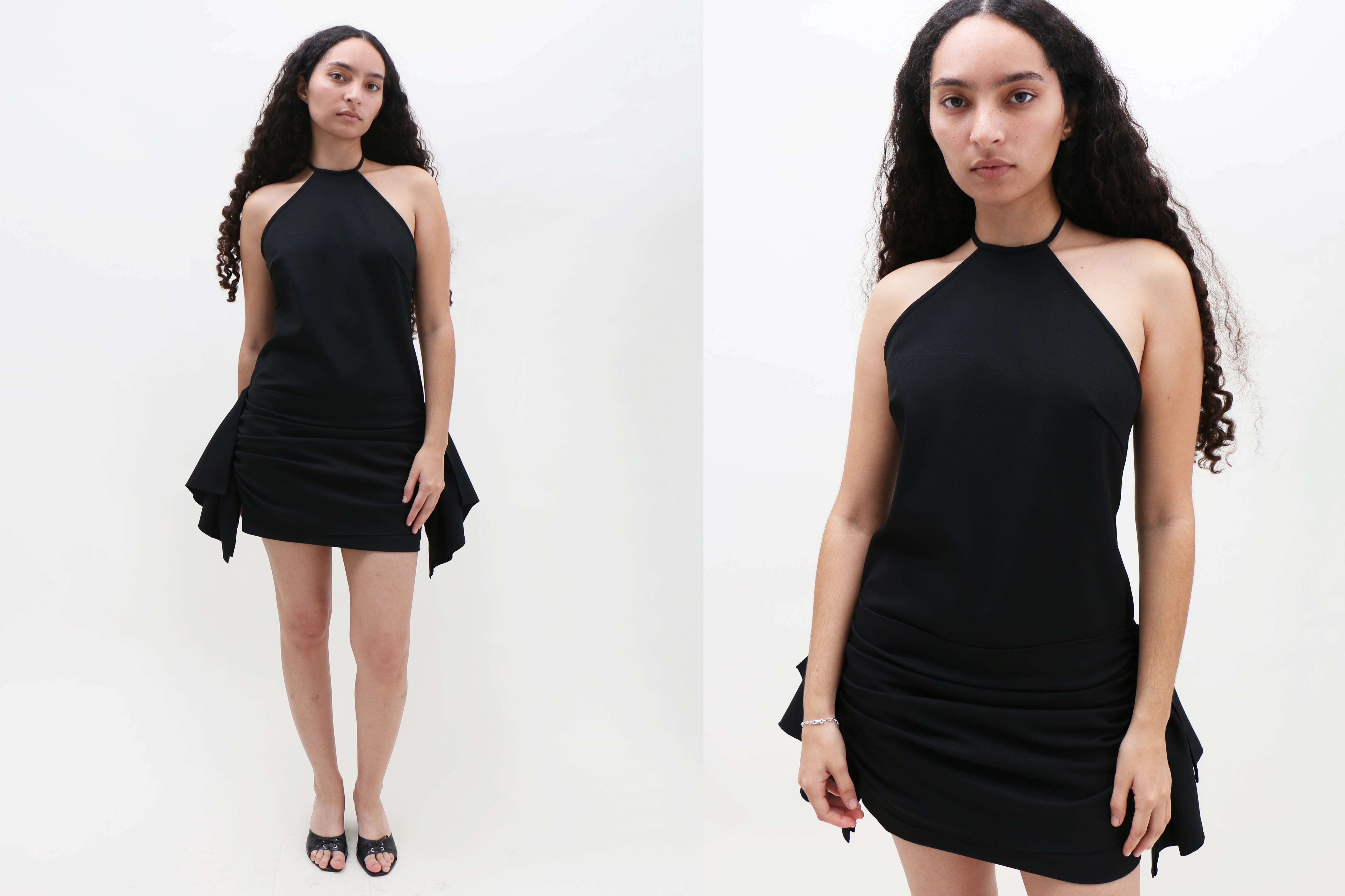 Maimoun Anne Isabella Halter Drape Dress