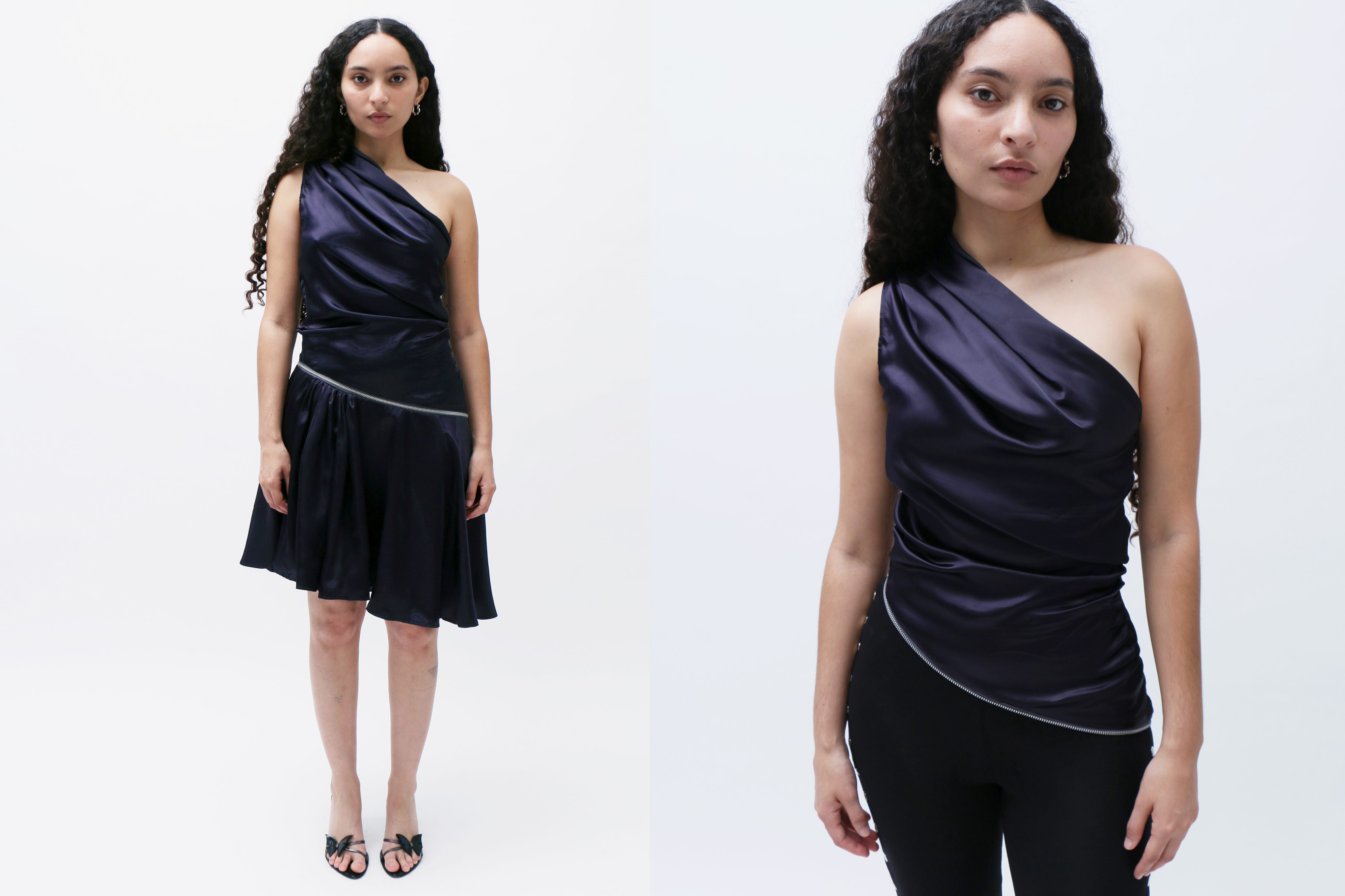 Maimoun Aurembiaix Asymmetrical Zipper Dress