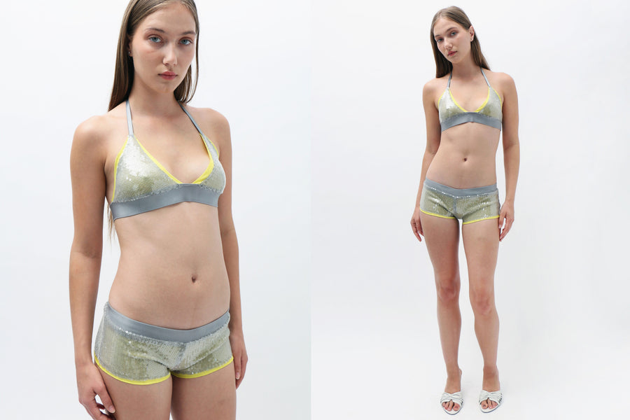 Maimoun Aurembiaix Sequin Bikini Bottom