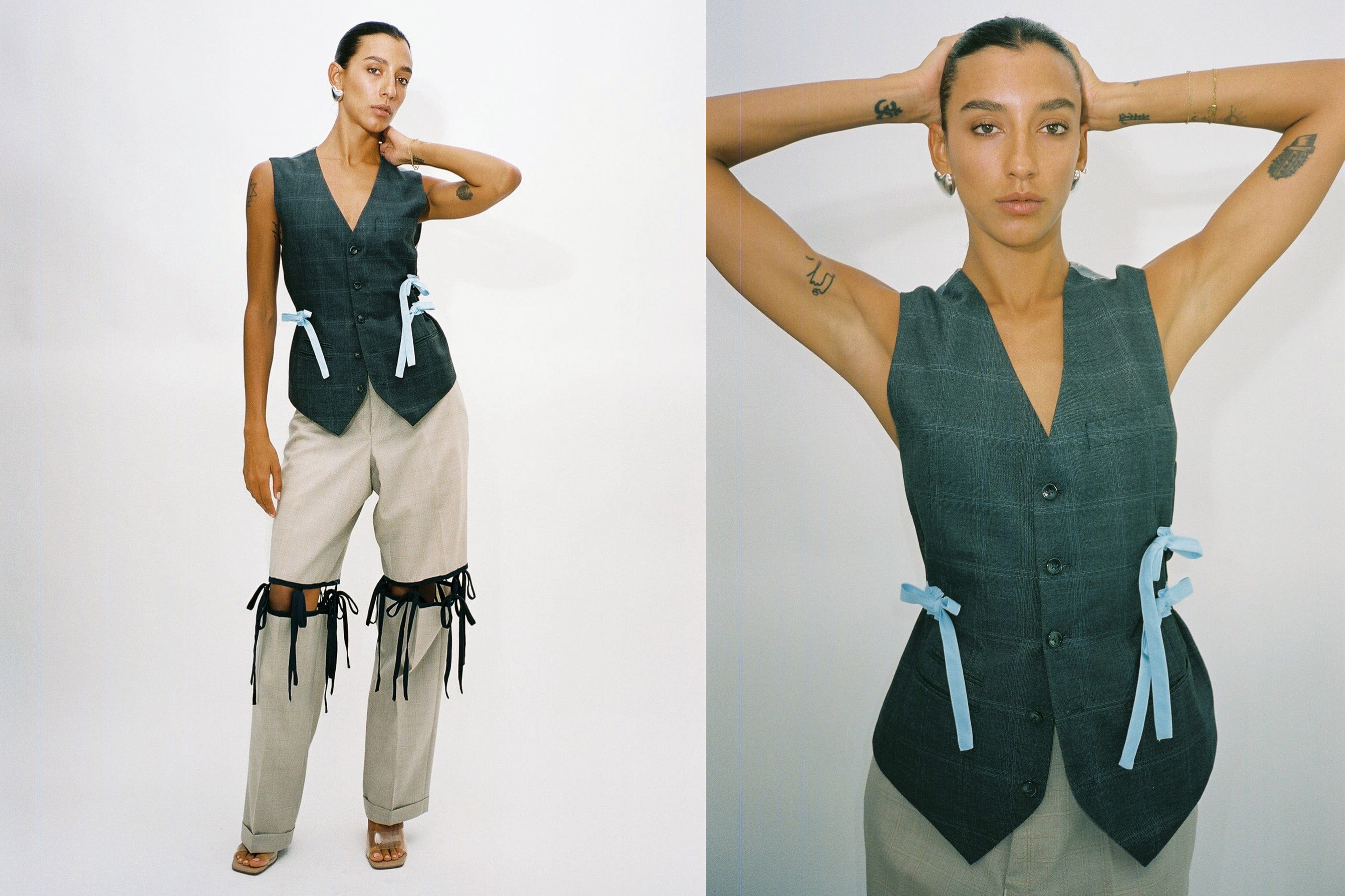 Maimoun Banzo Dark Grey Banzo Ribbon Vest