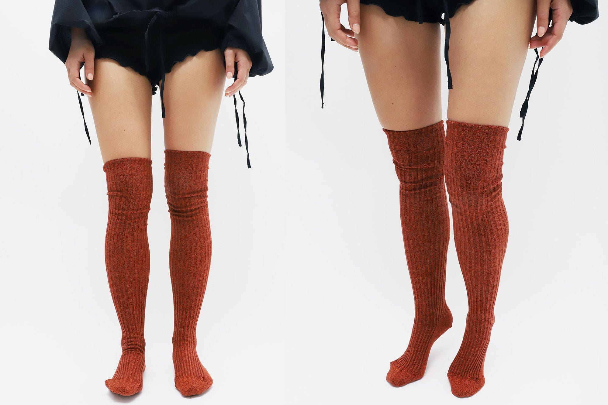 Maimoun Baserange Rust Overknee Socks