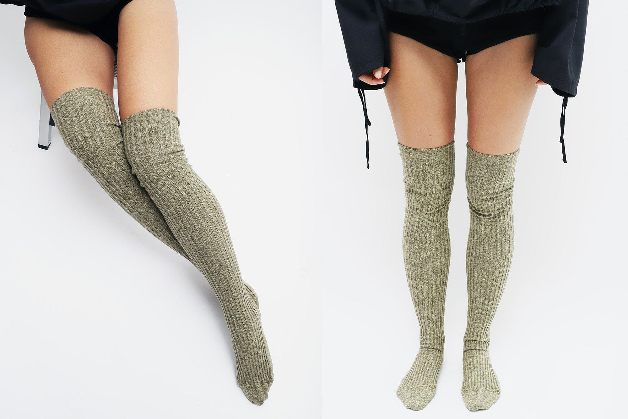 Maimoun Baserange Tre Green Overknee Socks