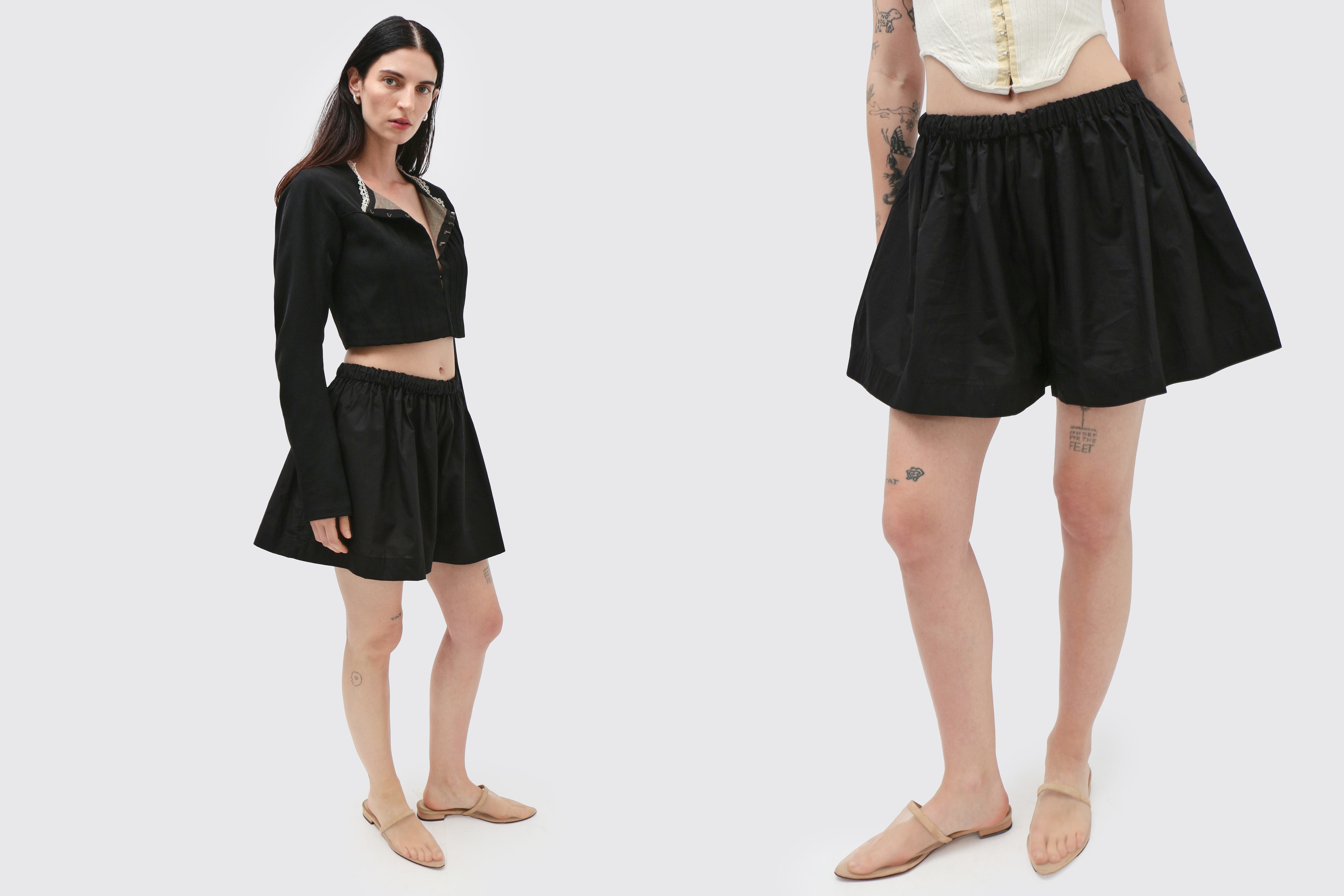 Maimoun Baserange Black Cable Shorts