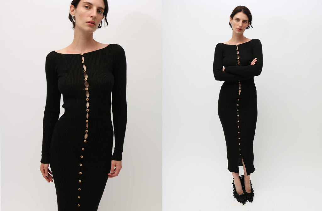Baserange ~ Black Dande Dress | MAIMOUN