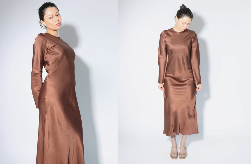 ワンピース BASERANGE Dydine Dress brown maimoun-baserange-top-dark-
