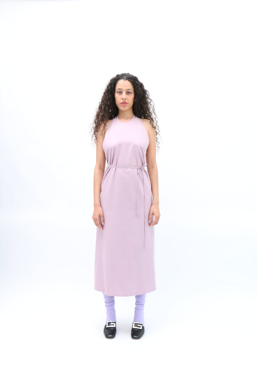 Baserange ~ Lilac Apron Dress | MAIMOUN
