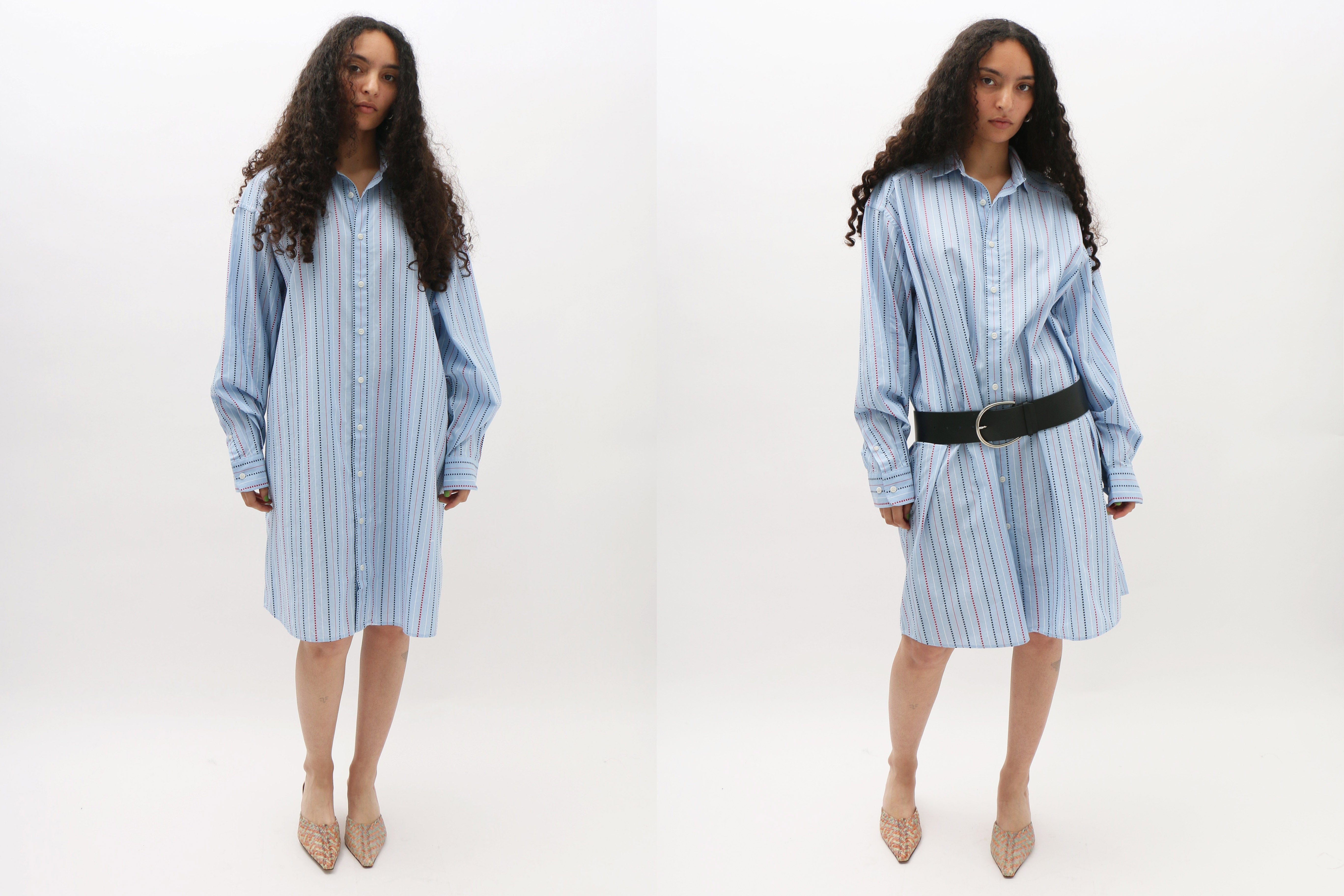 Maimoun Baserange Matrix Stripe Claude Shirt Dress