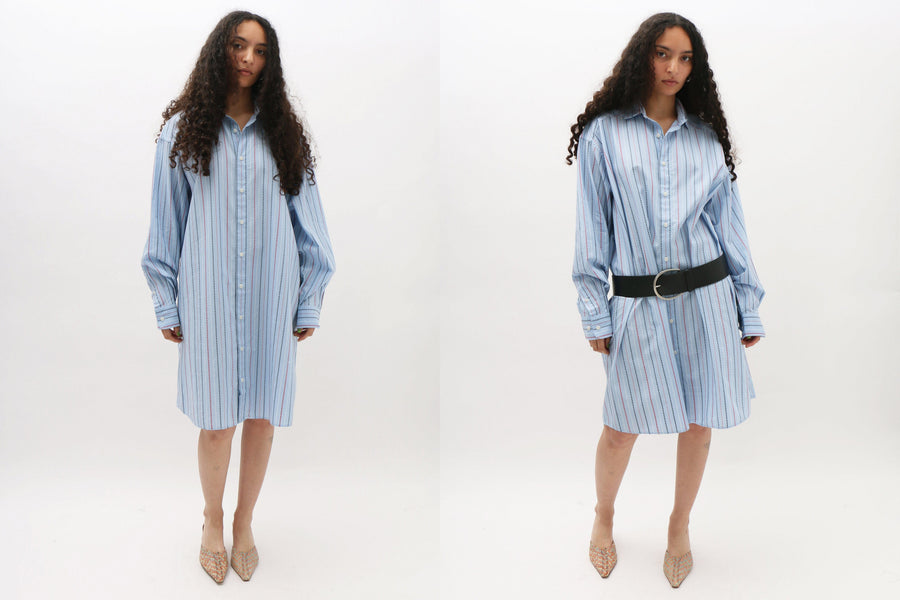 Maimoun Baserange Matrix Stripe Claude Shirt Dress